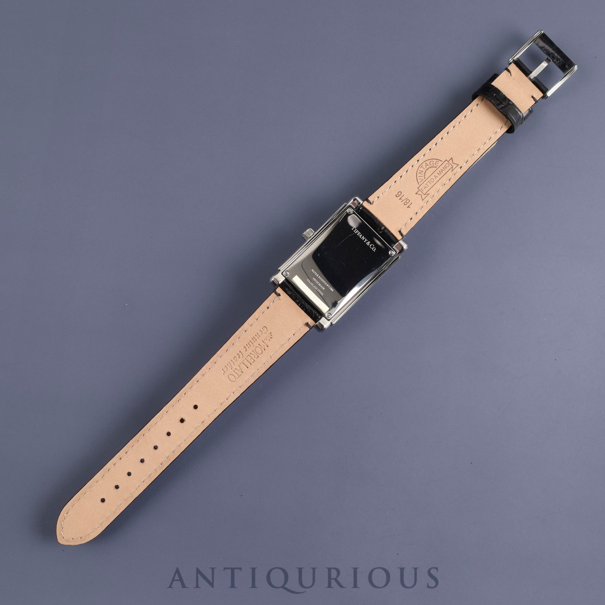 ティファニー グランドスモールセコンド Z0030.13.10A21A40A クォーツ Cal.980.163 SS 革 純正尾錠(SS)ホワイト文字盤 箱 保証書(2018年) オーバーホール済み