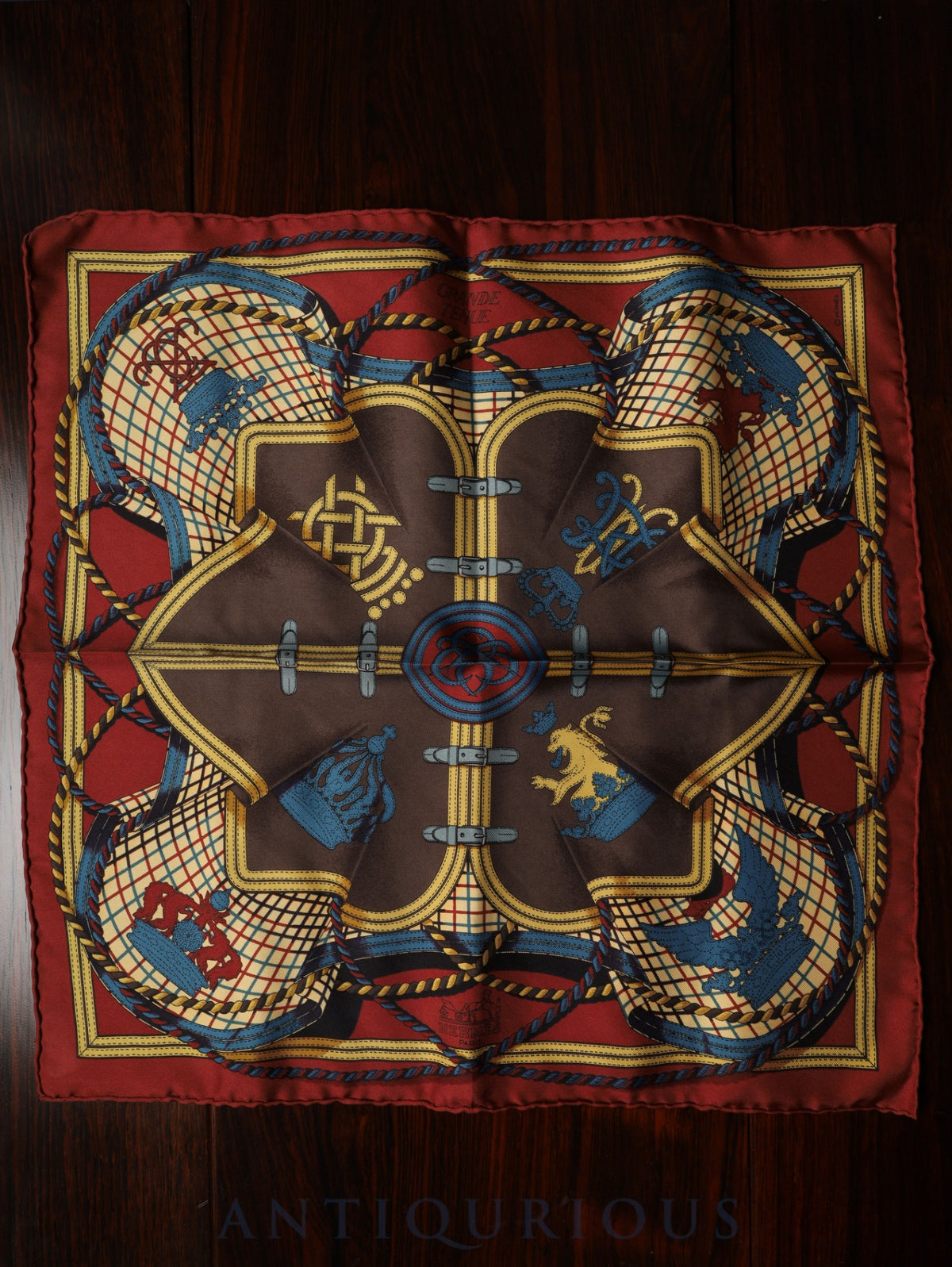 Hermès Scarf Carre 45 GRANDE TENUE Horse's Full Dress Silk 100% Box