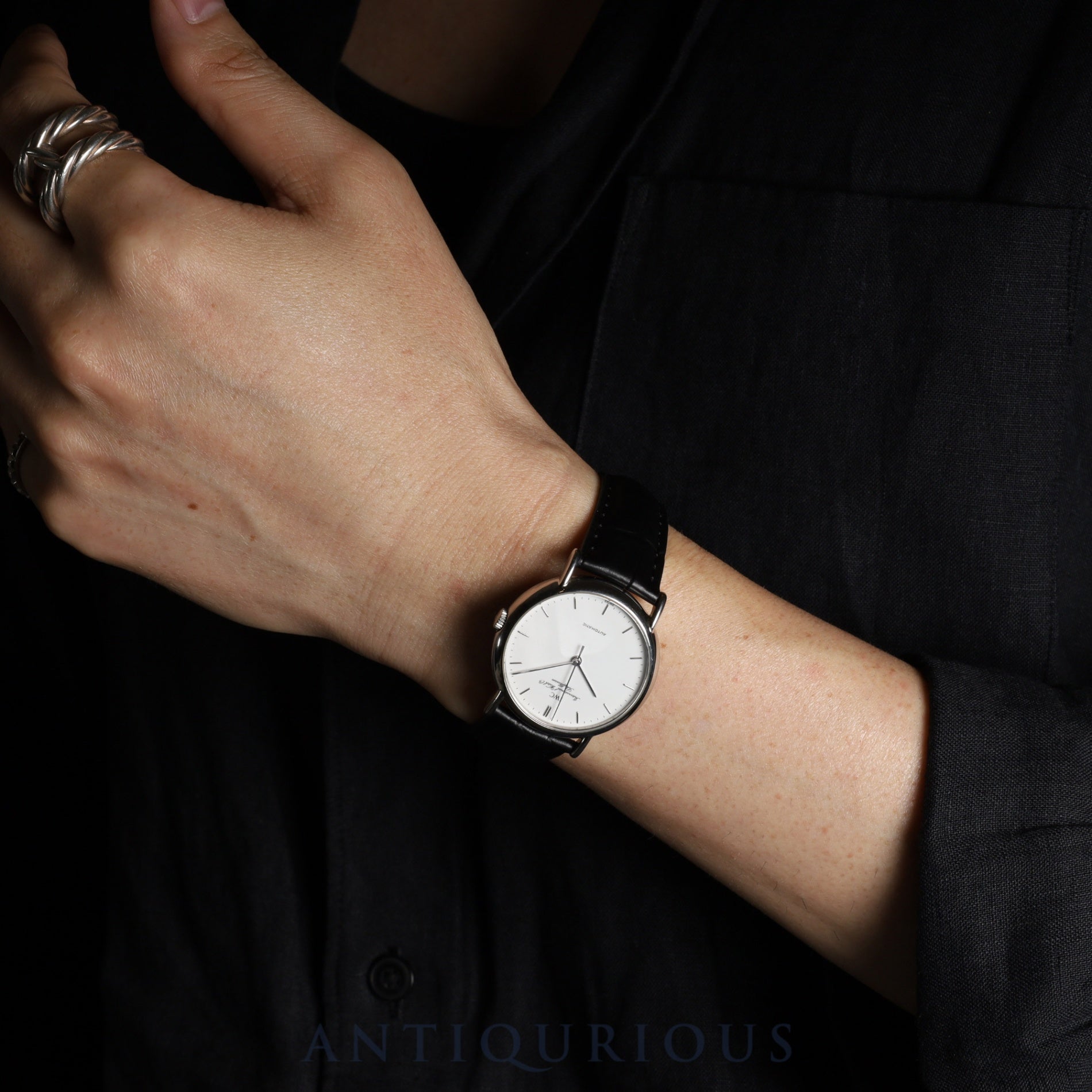 アイダブリュシー ポートフィノ IW351403 自動巻き Cal.C.37521 SS 革 社外尾錠(SS) ホワイト文字盤 オーバーホール済み