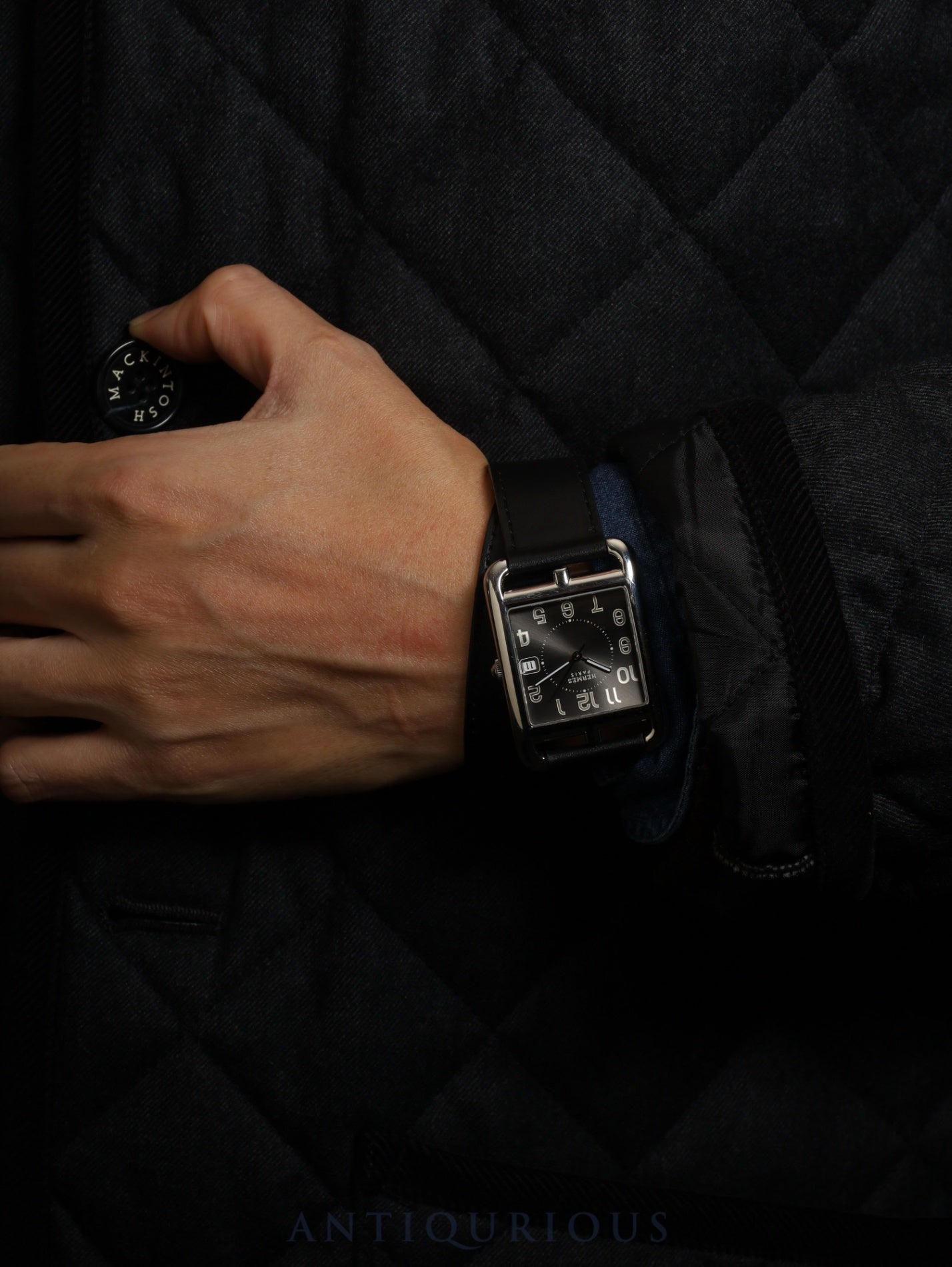 Hermès Cape Cod CC1.810 Quartz Movement, Stainless Steel Leather, Genuine Buckle (Stainless Steel), Gray Arabic Dial, Dust Bag, Overhauled