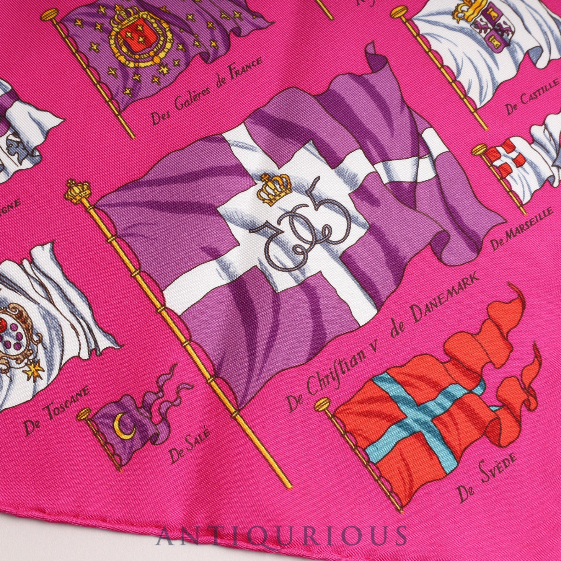Hermes scarf Carre 45 PAVOIS ship flag