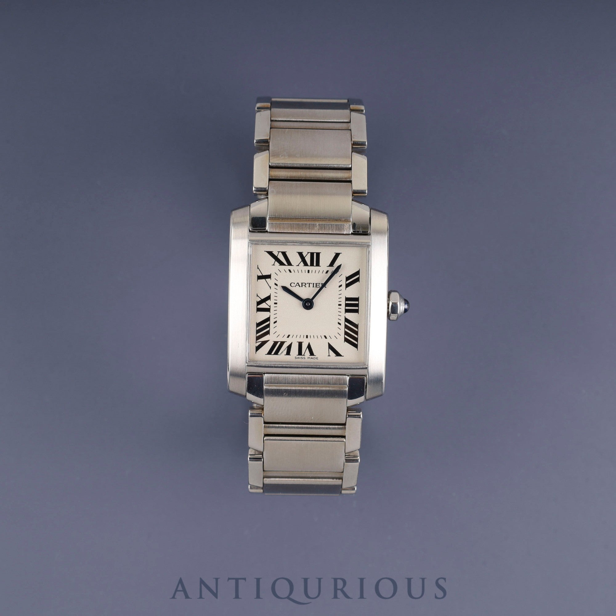 カルティエ タンクフランセーズ MM W51003Q3 / 2301 クォーツ SS SS ホワイトローマン文字盤 コンプリートサービス(フルメンテナンス)済み