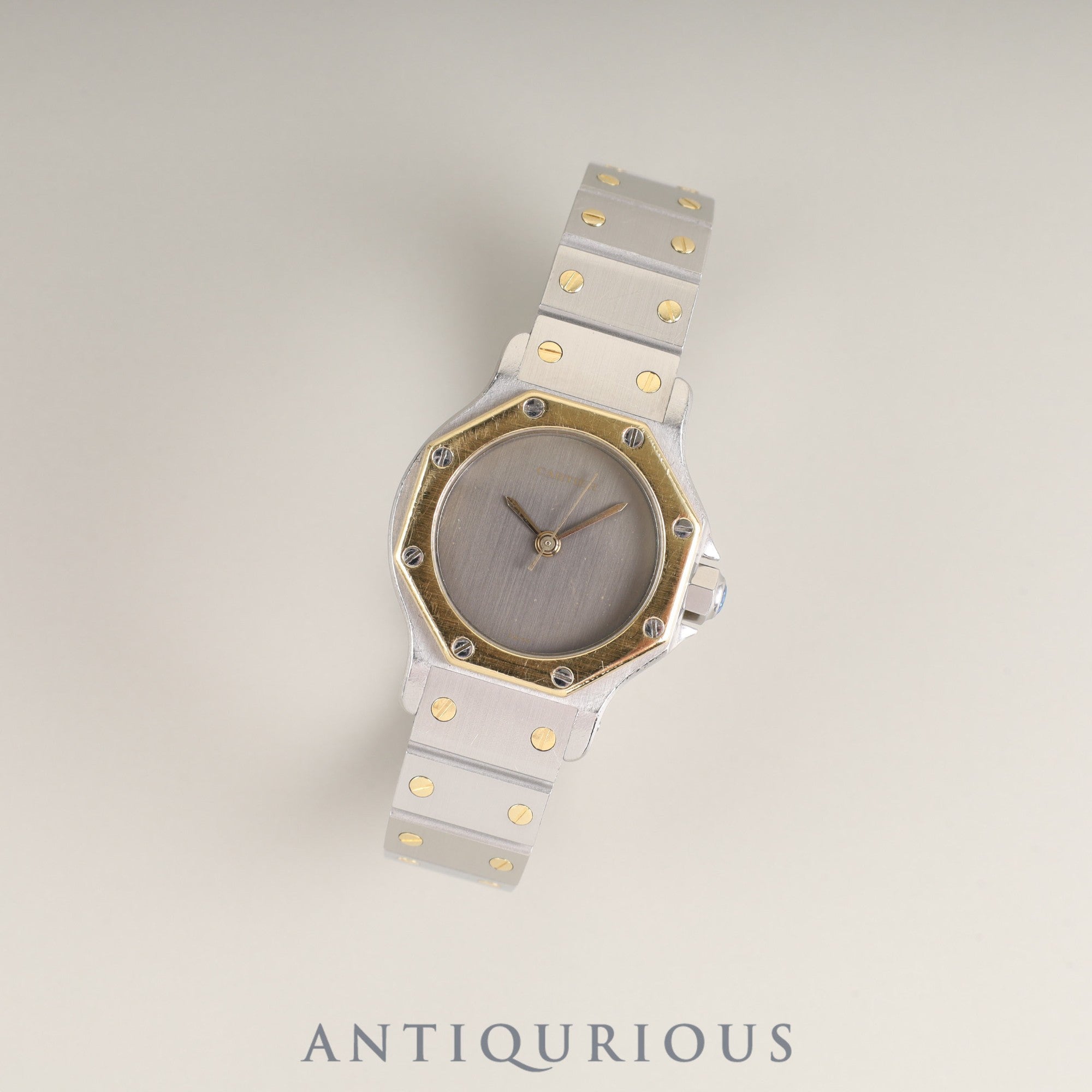 Cartier Santos Octagon SM 2039488 / 0907 Automatic SS/YG SS/YG Grey ghost dial Overhauled Bracelet cleaned by Cartier