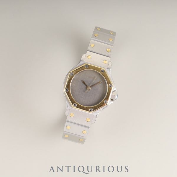 Cartier Santos Octagon SM 2039488 / 0907 Automatic SS/YG SS/YG Grey ghost dial Overhauled Bracelet cleaned by Cartier
