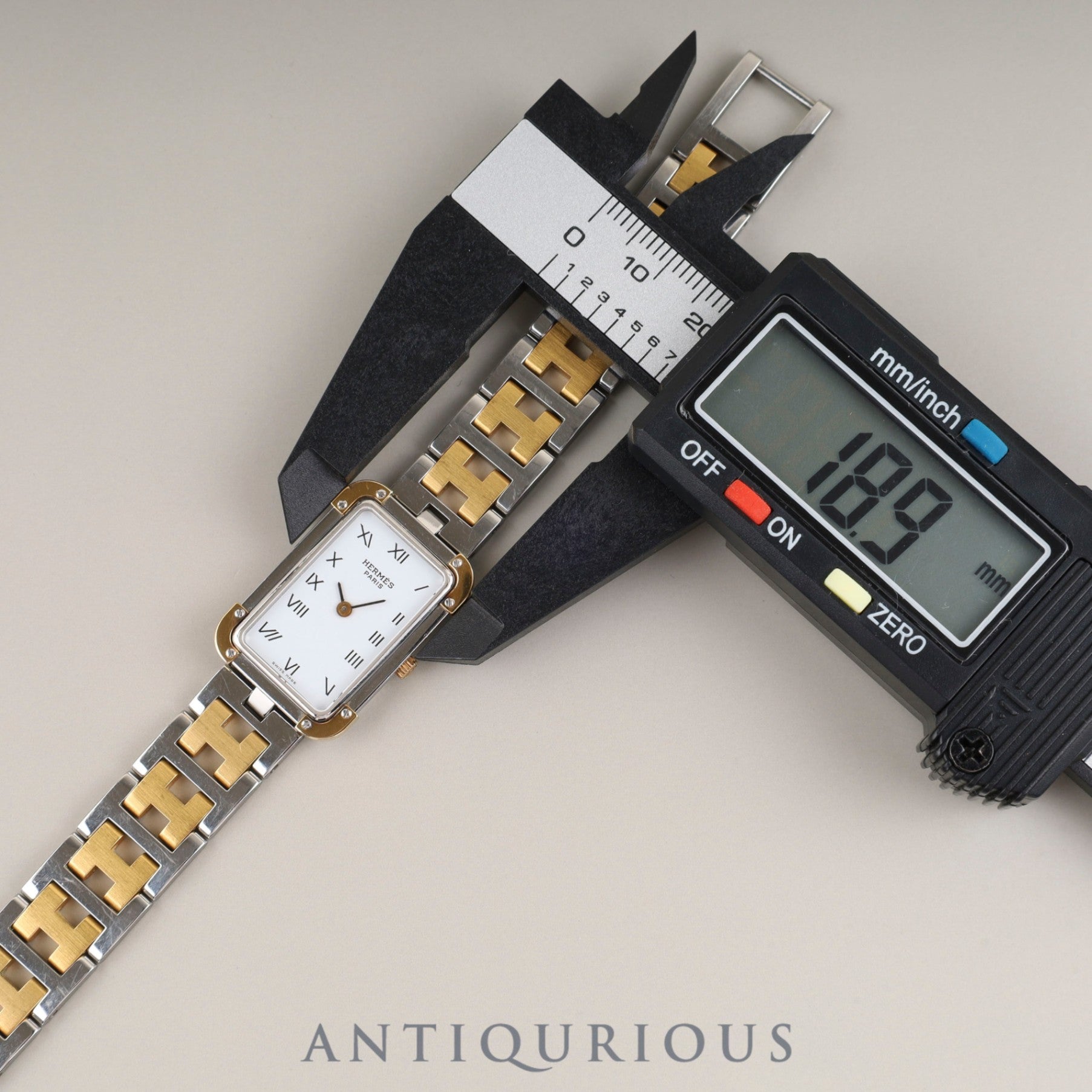 Hermès Cloajour 75.03 Quartz Cal.976 001 SS/GP SS/GP White Dial Overhauled