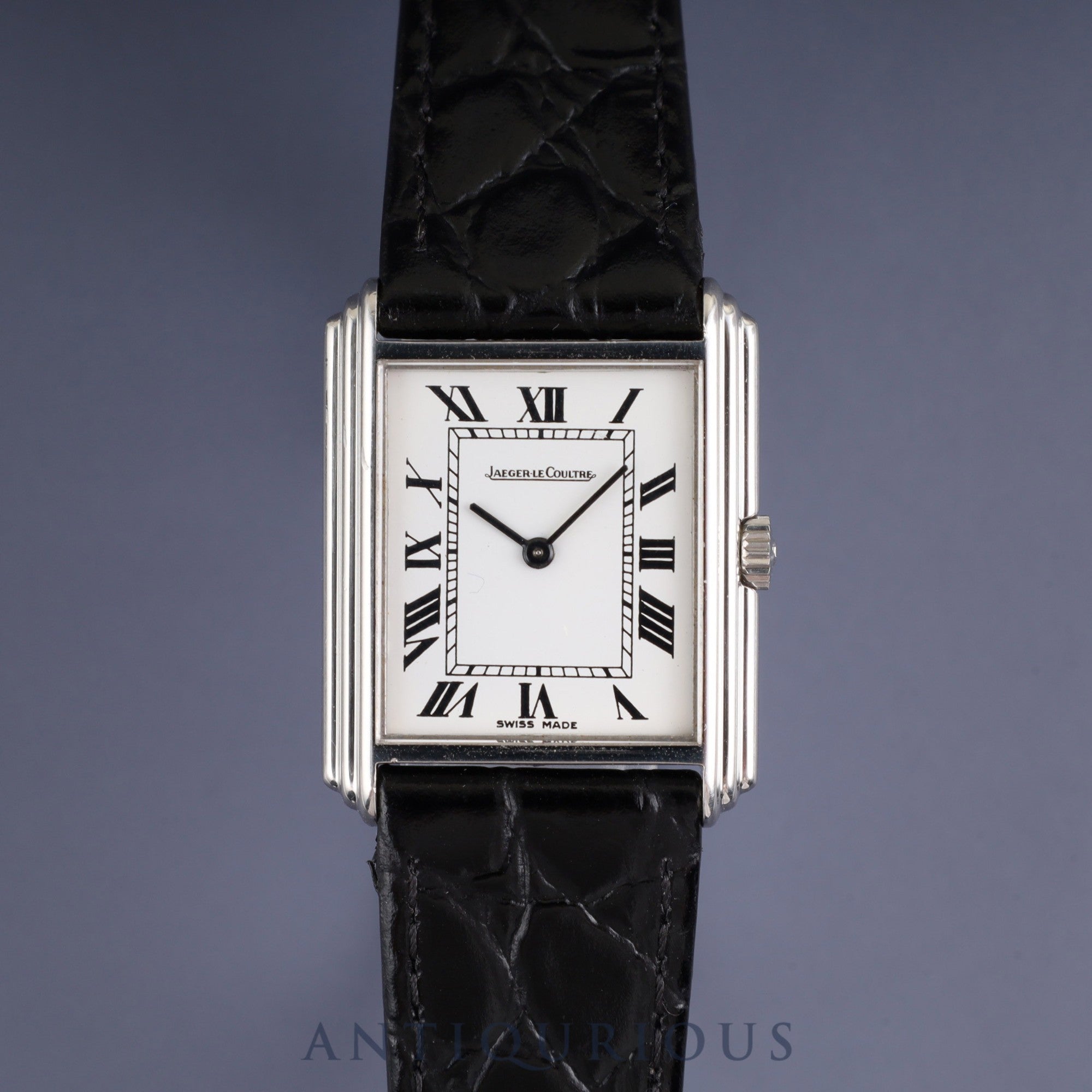 Jaeger-LeCoultre Rectangular 6149 42 Manual Winding Caliber 846 Leather Genuine Buckle (SS) White Roman Dial Booklet Case Warranty (1977) Overhauled