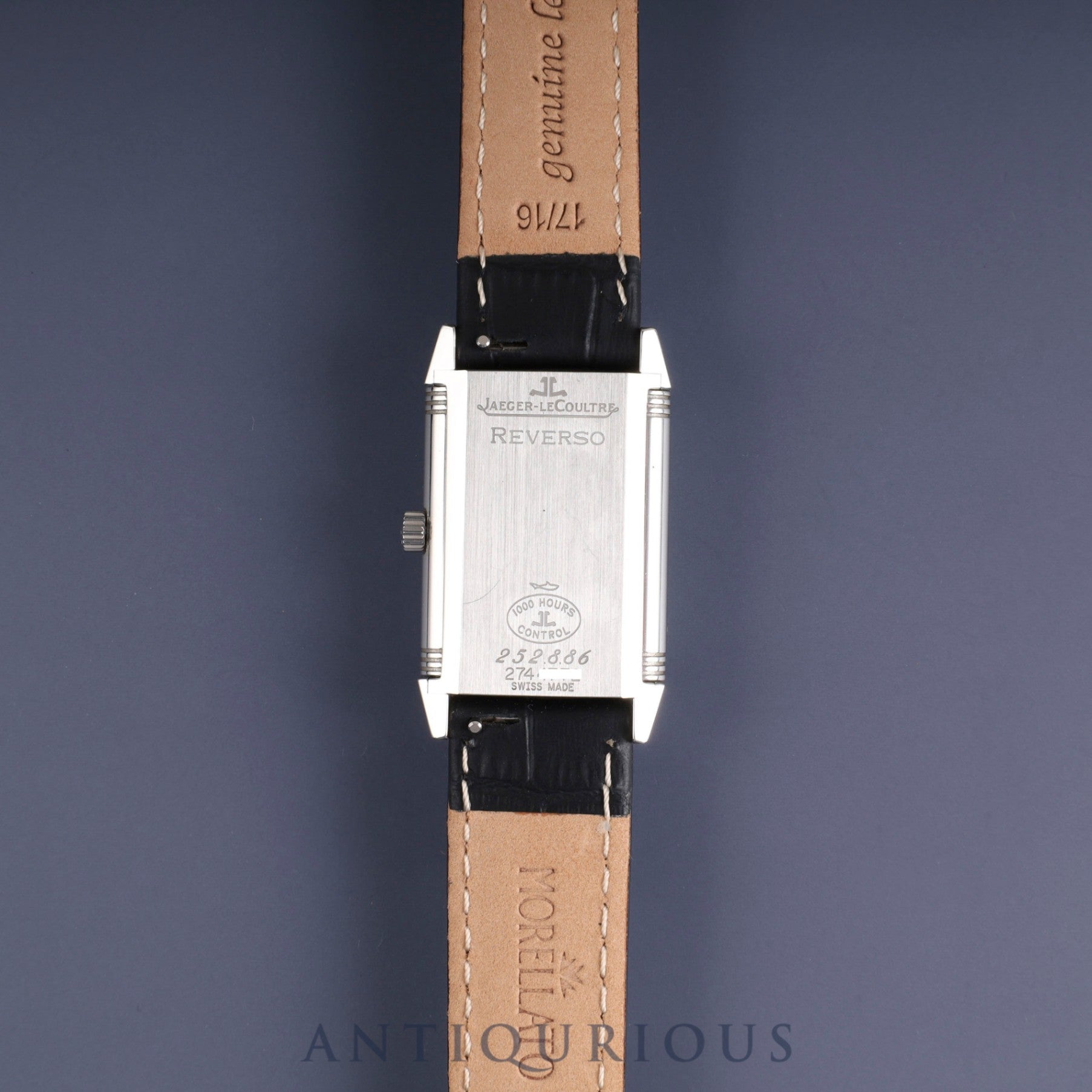 ジャガー・ルクルト レベルソ クラシック Q2508412 / 252.8.86 SS 手巻き Cal.846/1 SS 革 純正バックル(SS) シルバーアラビア文字盤(裏彫りあり)冊子 保証書(2011年) オーバーホール済み