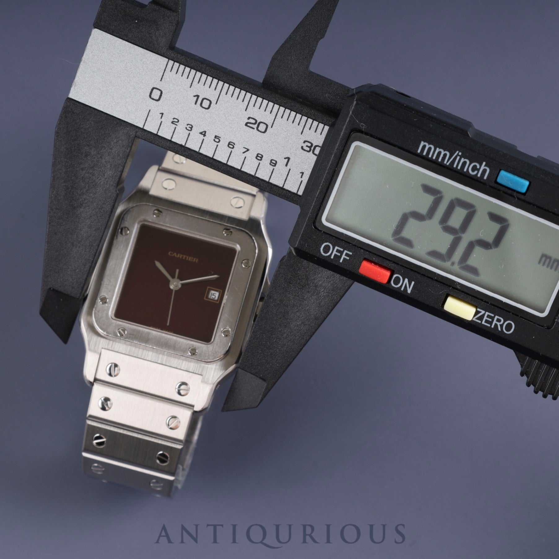 Cartier Santos Galbee LM 45168281/1553 Automatic SS SS Garnet dial Bordeaux dial Complete service (full maintenance) completed at Cartier boutique