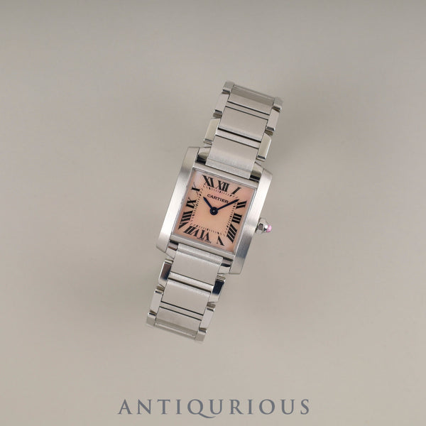 Cartier Tank Française SM W51028Q3 / 2384 Quartz Cal.057 Stainless Steel Pink Shell Dial Overhauled