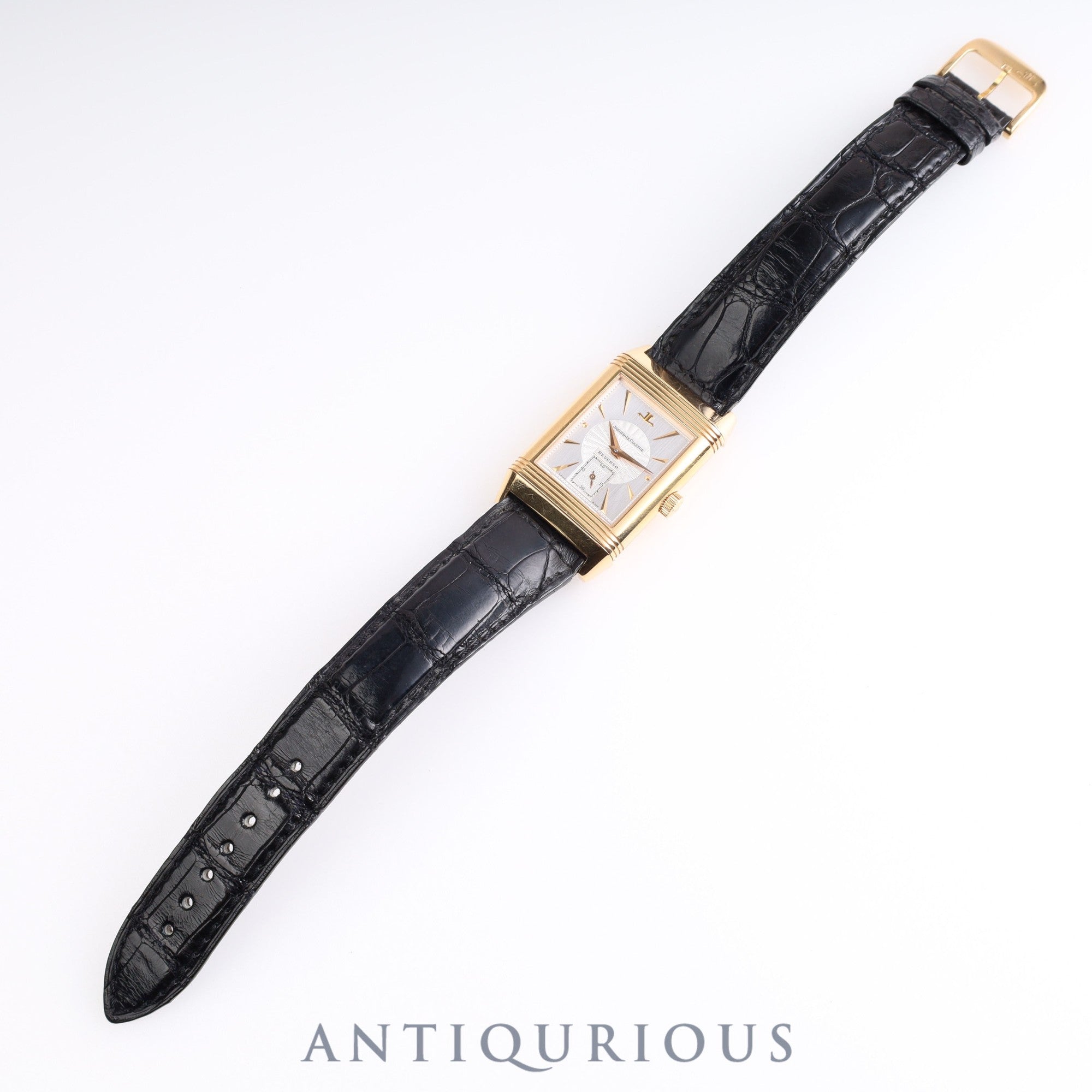 ジャガー・ルクルト ビッグレベルソ アールデコ 270.2.62 手巻き Cal.822AD 750PG 純正革ベルト 純正尾錠(750PG)シルバー / スケルトン文字盤 箱