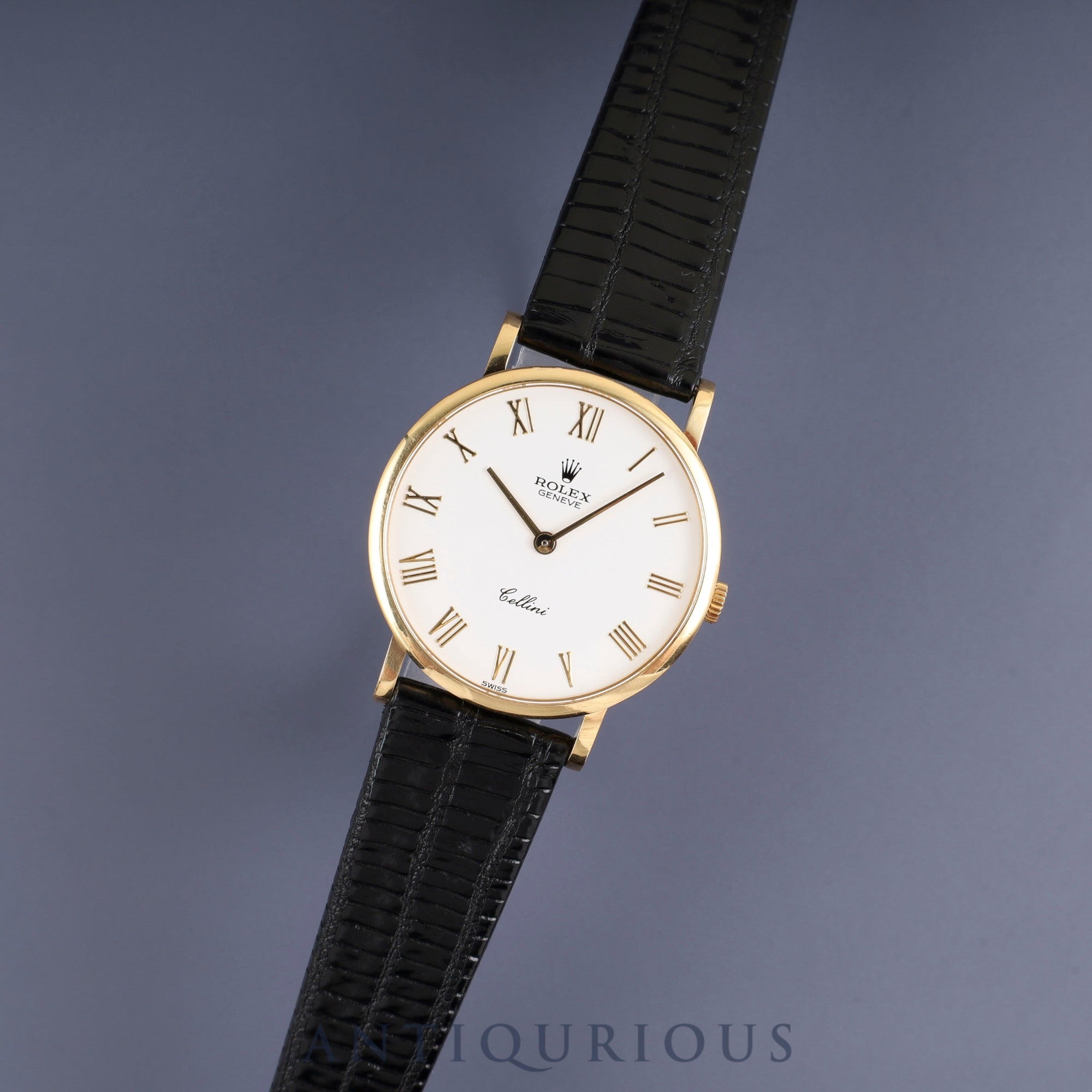 Rolex Cellini 5112/8 Manual Winding Caliber 1602 18K Leather Strap (750) White Roman Dial W Serial (1994-1995) Warranty Card Box Booklet Genuine Strap Overhauled