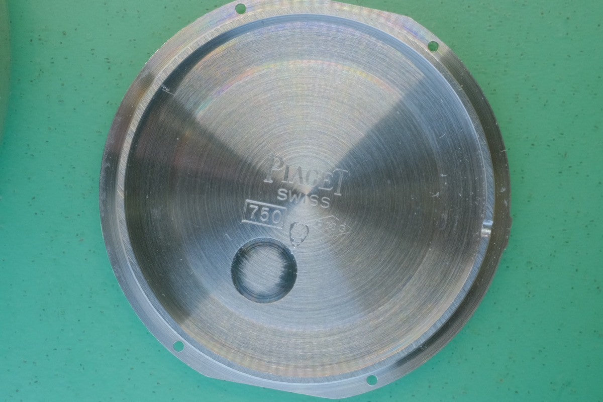 Piaget Round 90239 Manual Winding Caliber 9P2 750 Leather Genuine Buckle (750) Silver Dial Genuine Strap Overhauled