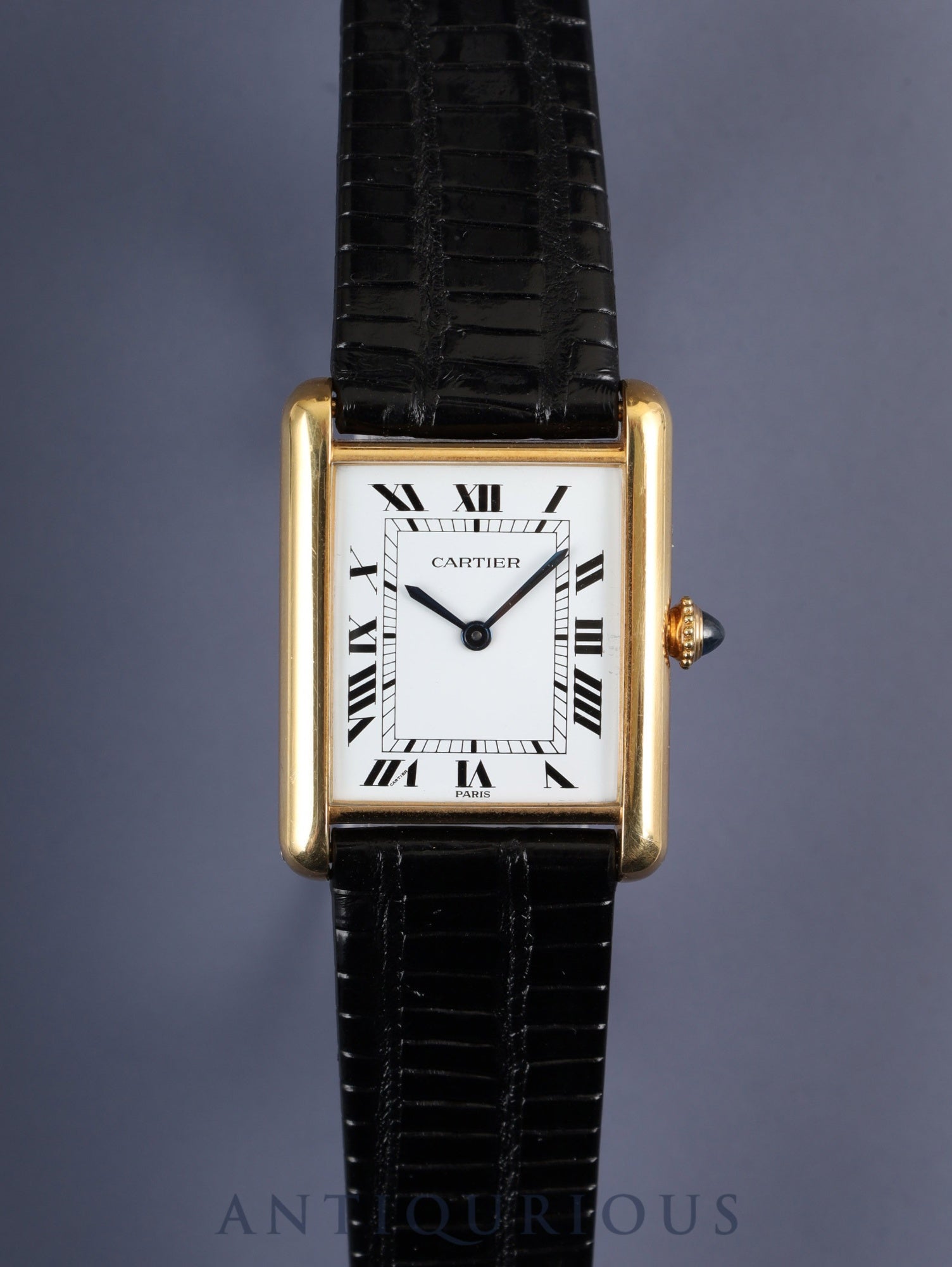 カルティエ タンクルイカルティエ LM 7808 手巻き Cal.ETA2512-1 / 78-1 750YG 純正尾錠(GP)ホワイトローマンPARIS文字盤 保証書 オーバーホール済み