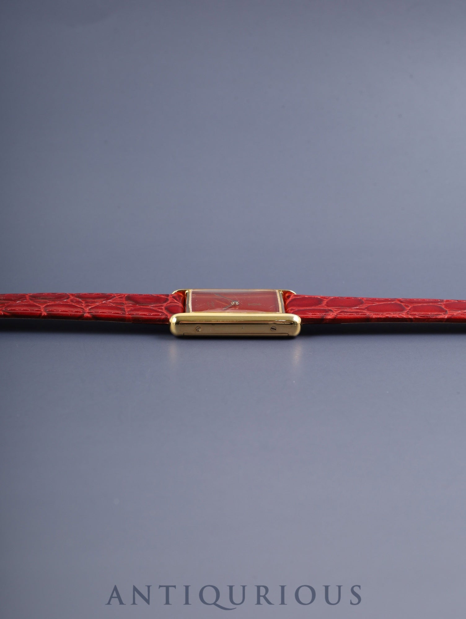 カルティエ マストタンク LM 手巻き SV925 革 純正尾錠(GP) コーラル文字盤(SWISS MADE表記) カルティエブティックにてコンプリートサービス済み 新品仕上げ済み