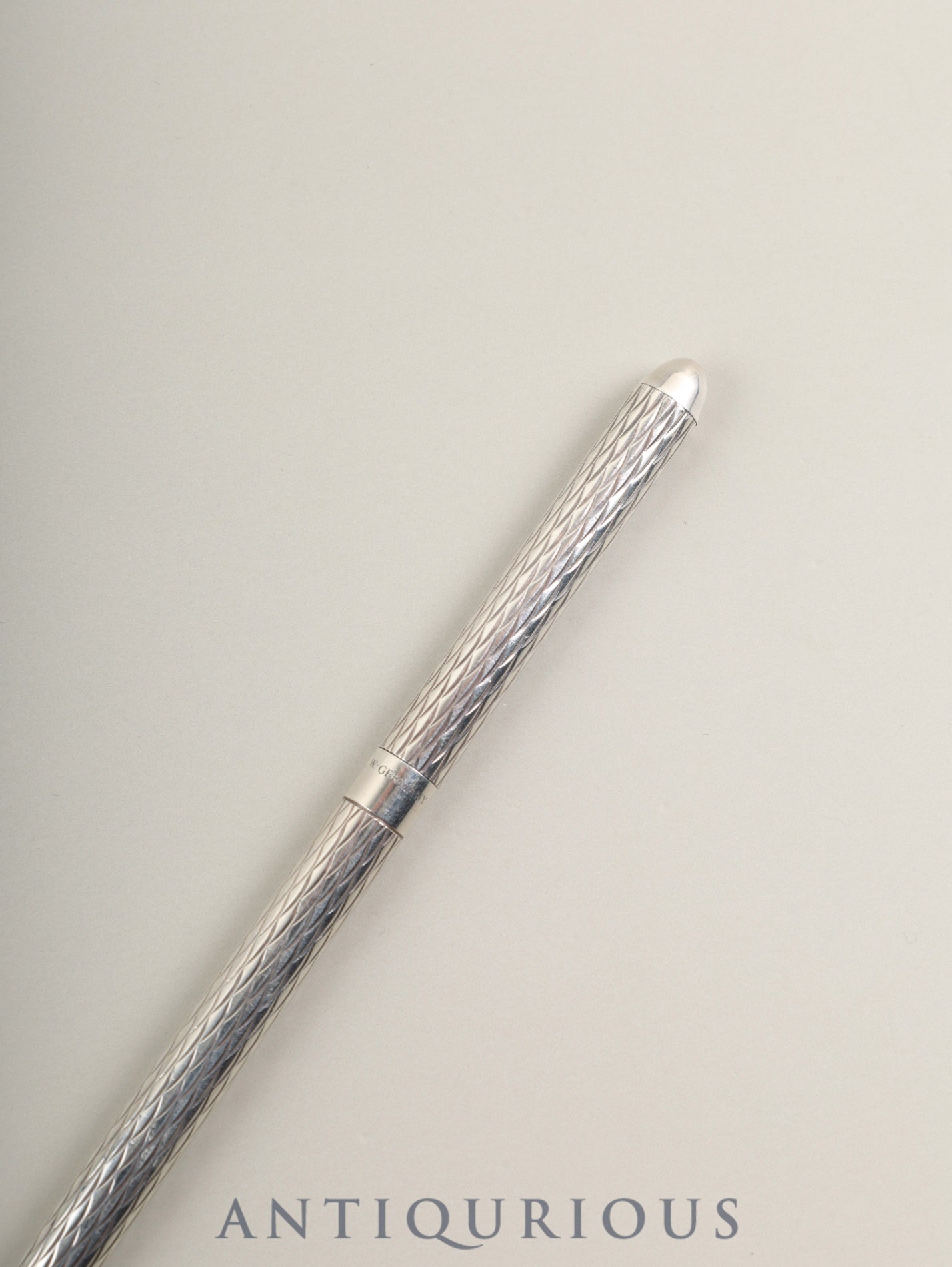 ティファニー ボールペン スターリングシルバー ツイスト式 ドイツ製 ウェーブ カービング 保存袋 ※新品社外インク(ブラック)に交換済み