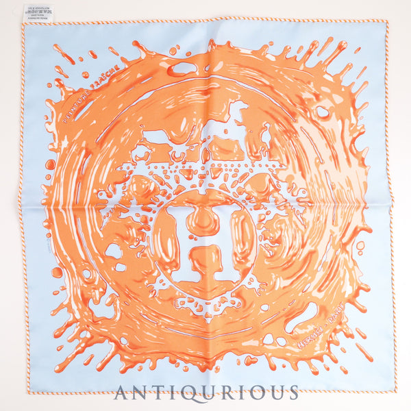 エルメス スカーフ カレ45 PEINTURE FRAICHE ペンキ塗りたて SILK100% 箱