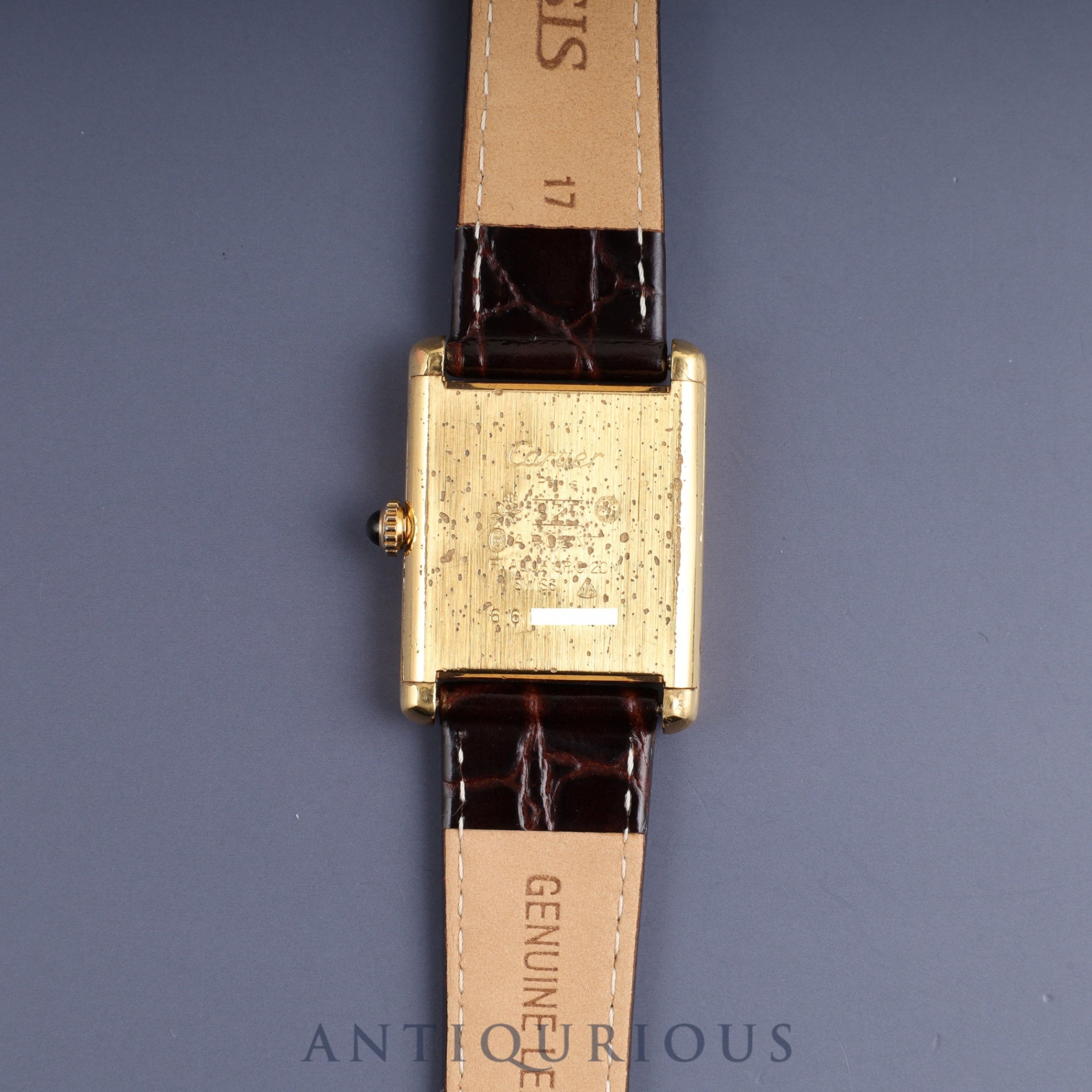 Cartier Must Tank LM Manual winding SV925 Leather Genuine buckle (GP) Garnet dial Bordeaux dial Overhauled New finish