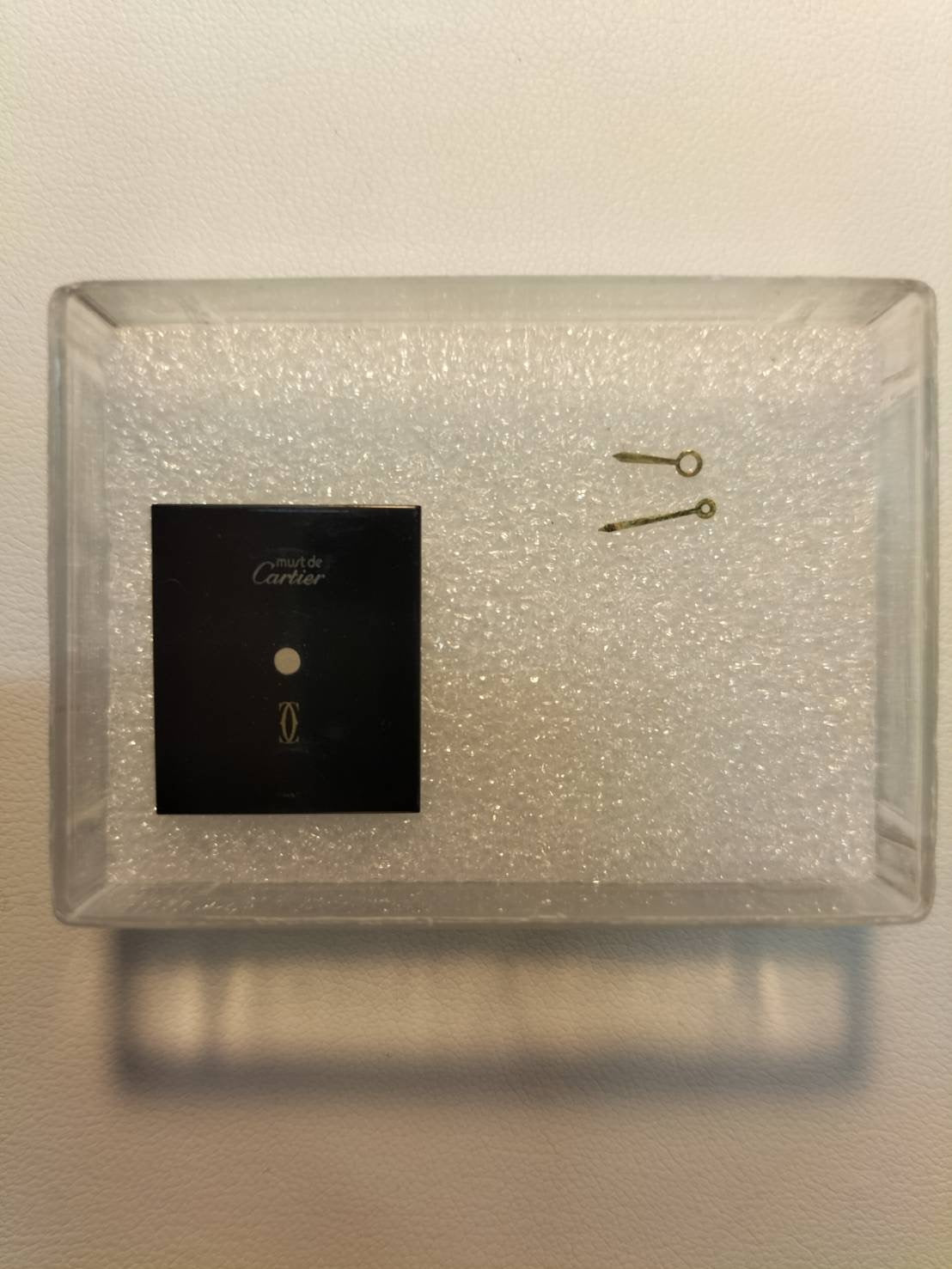 Cartier Must Tank LM, manual winding, Cal. 78-1, SV925, genuine leather strap, genuine buckle (GP), onyx dial, circa 1976-1981, overhauled.