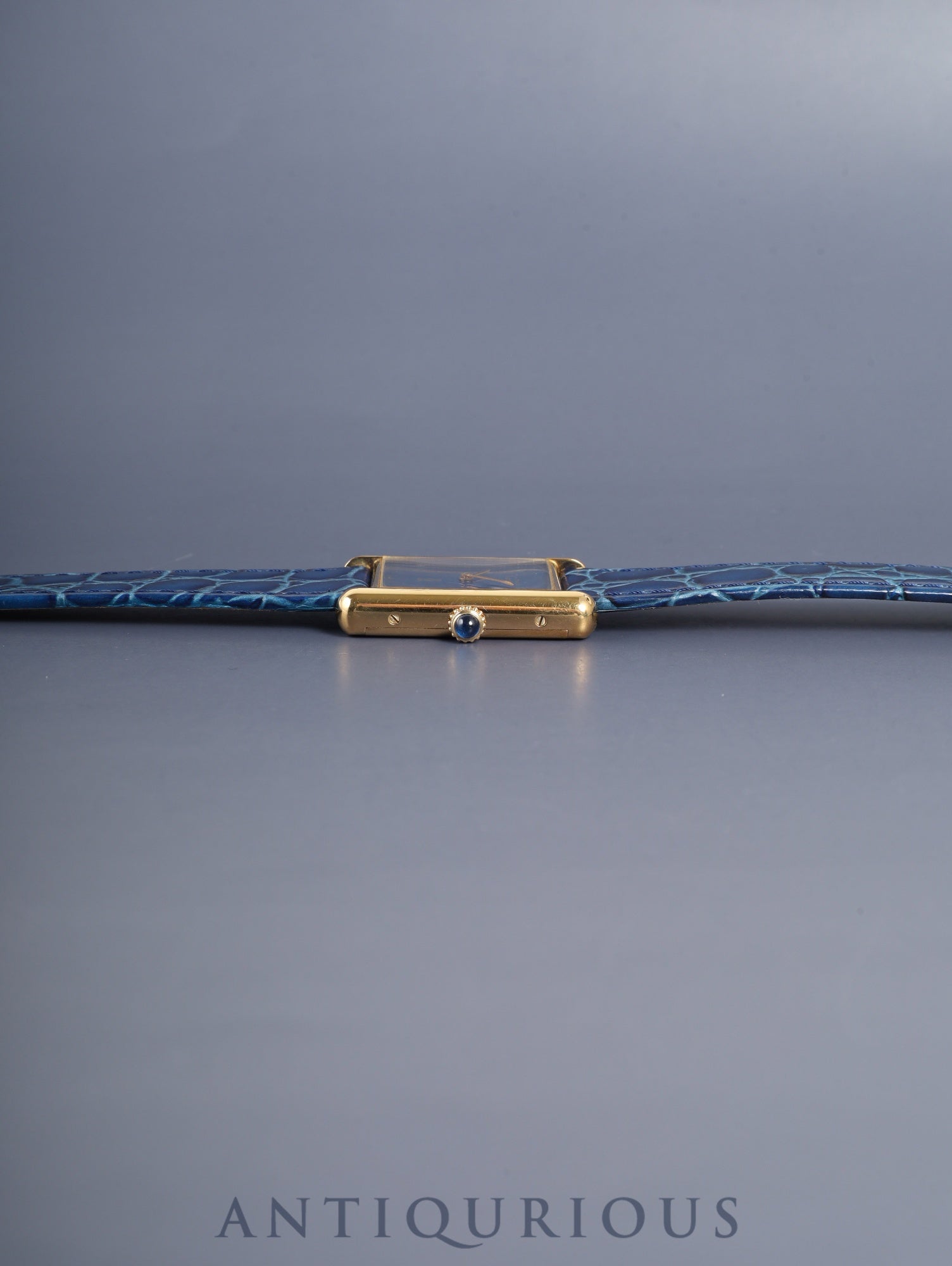 カルティエ マストタンク LM 6 手巻き Cal.78-1 SV925 革 純正ピンバックル(GP)ラピスラズリ文字盤(SWISS表記)オーバーホール済み