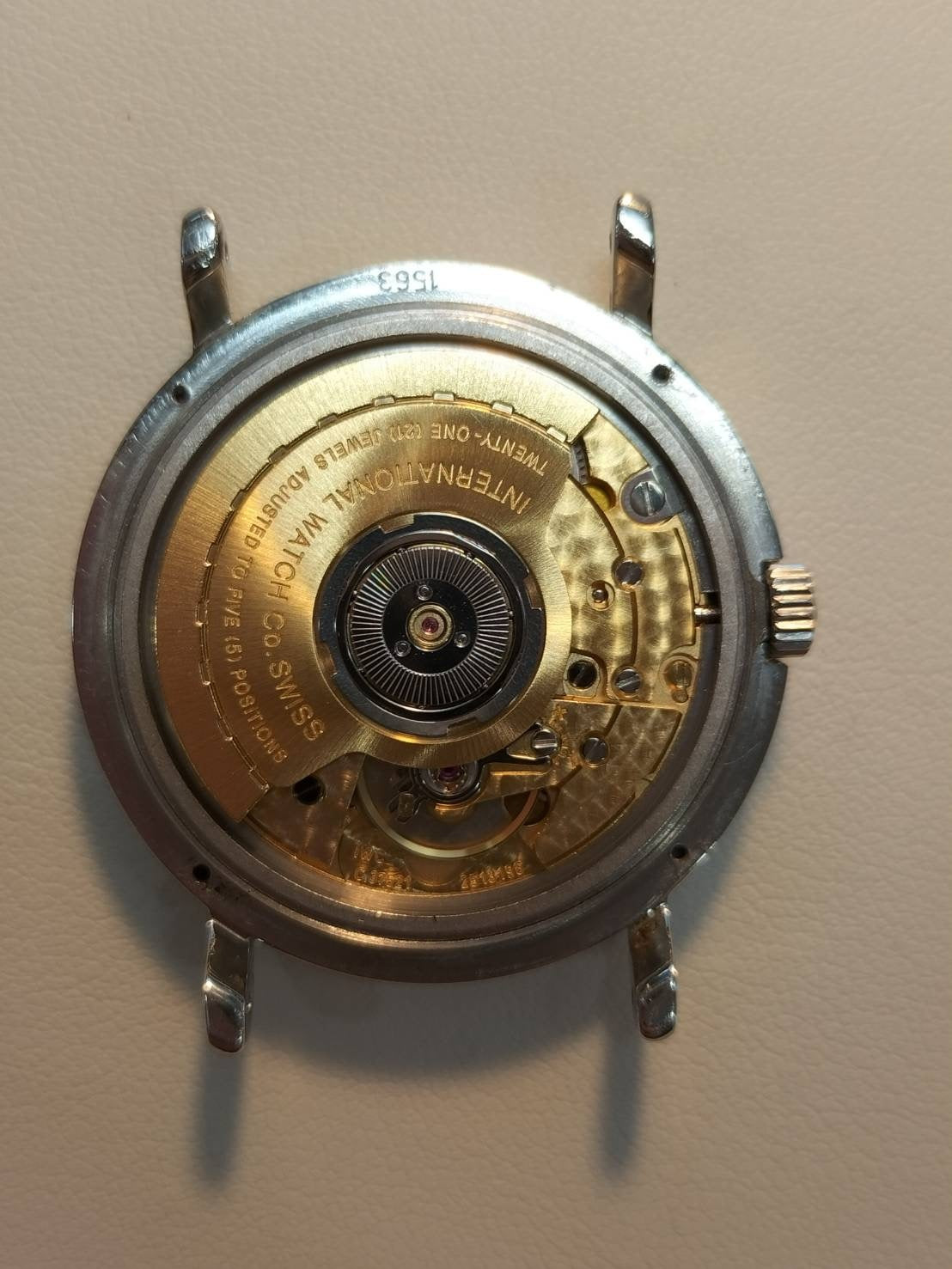 IWC Portofino IW351320 Automatic Caliber C37521 Stainless Steel Leather Strap with Aftermarket Buckle (SS) White Dial Overhauled