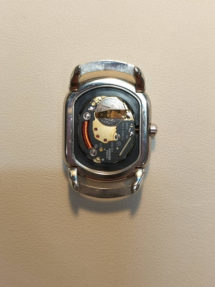 エルメス ラリー RA1.210 クォーツ Cal.976.001 SS SS ホワイト文字盤 オーバーホール済み