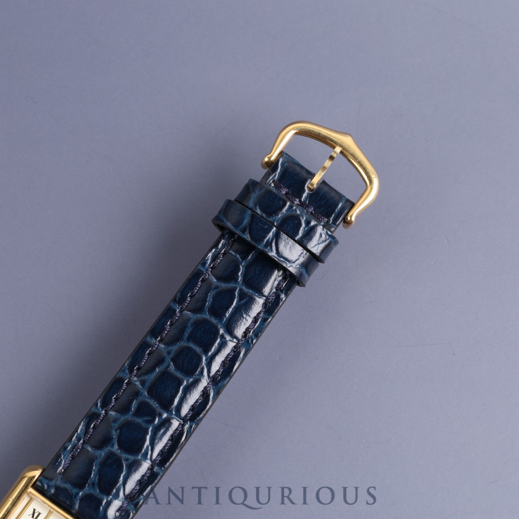 Cartier Must Tank LM 590005 Quartz Cal.90 SV925 Leather Genuine Buckle (GP) Straight Roman Dial Overhauled Newly Finished