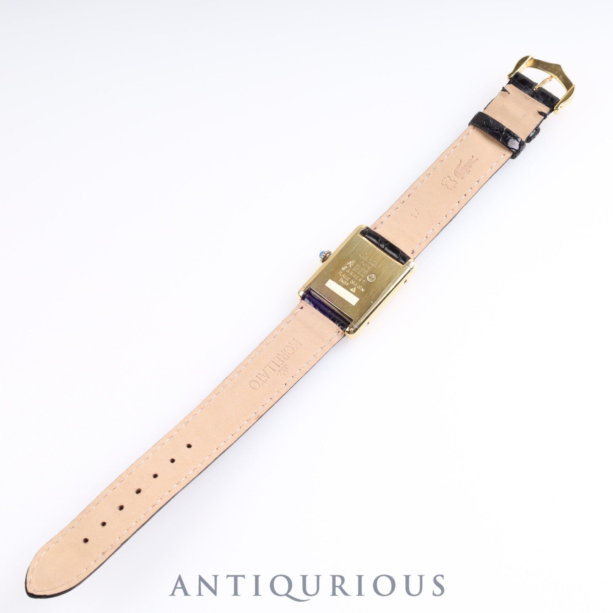 Cartier Must Tank LM Manual winding Genuine buckle Onyx dial Complete Cartier boutique service completed