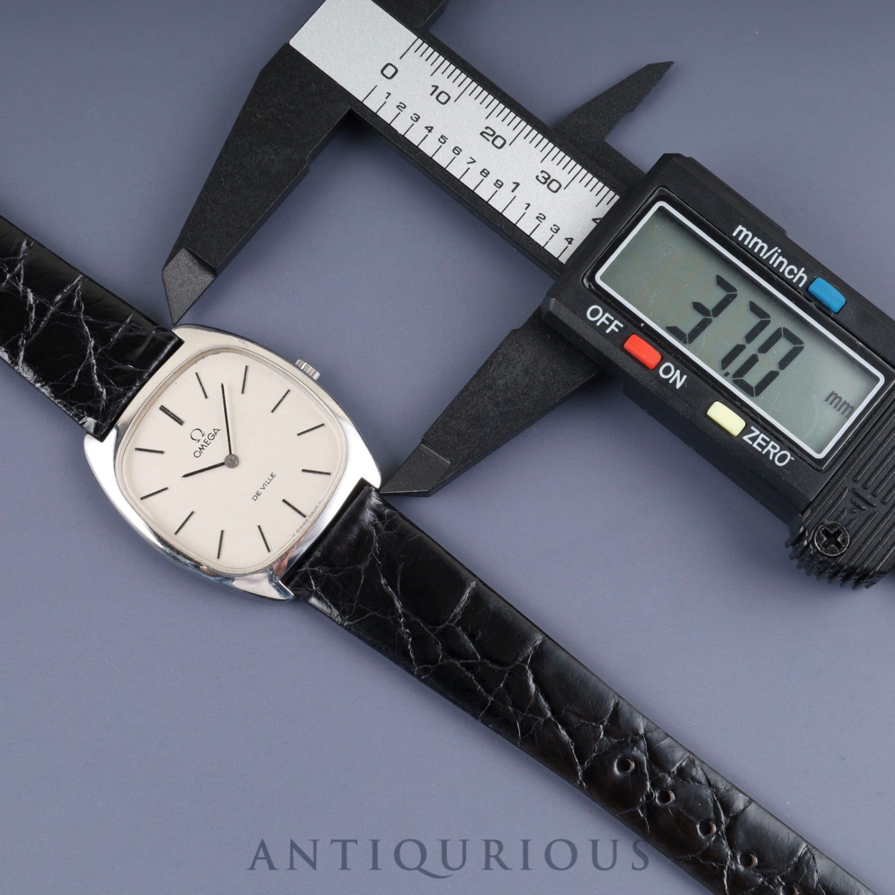 オメガ デ・ヴィル 111.0139 手巻き Cal.625 SS 革 純正尾錠(SS)シルバー文字盤 箱 オーバーホール済み