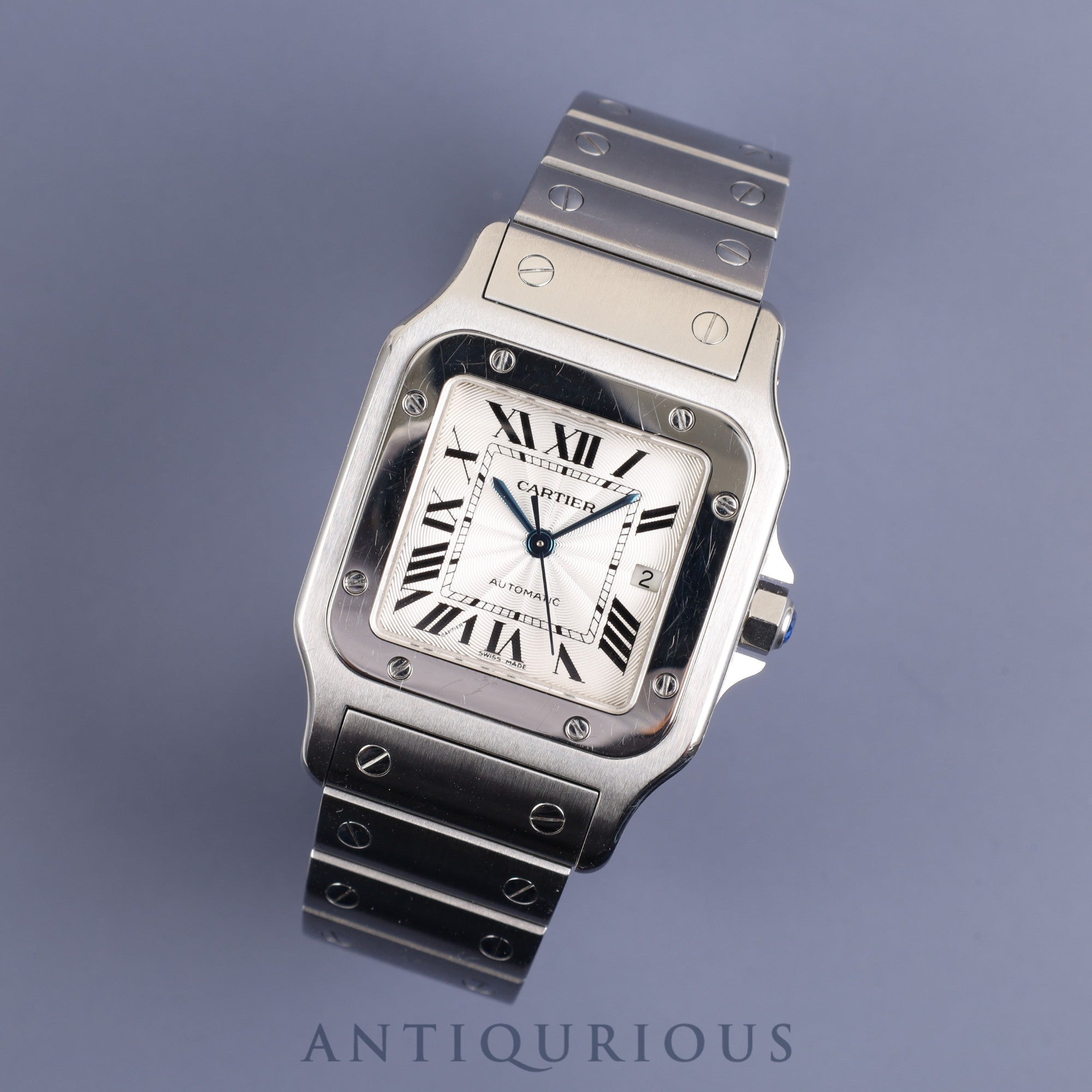 カルティエ サントス ガルベLM W20055D6 / 2319 自動巻き SS SS シルバー文字盤 箱 保証書(2005年) コマ1 オーバーホール済み