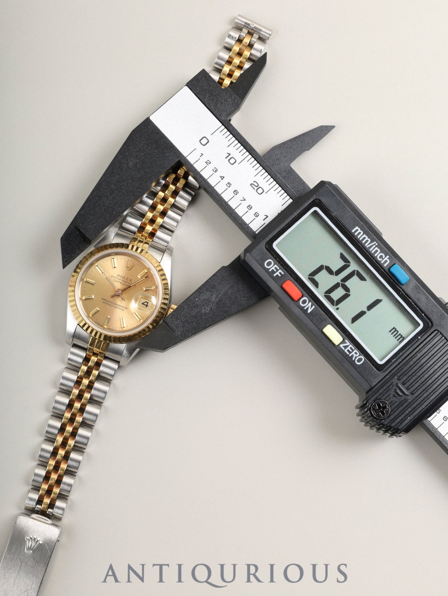 Rolex Datejust Lady 69173 Automatic Caliber 2135 Stainless Steel/Yellow Gold with Gold Dial, No. 91 (1985) Overhauled