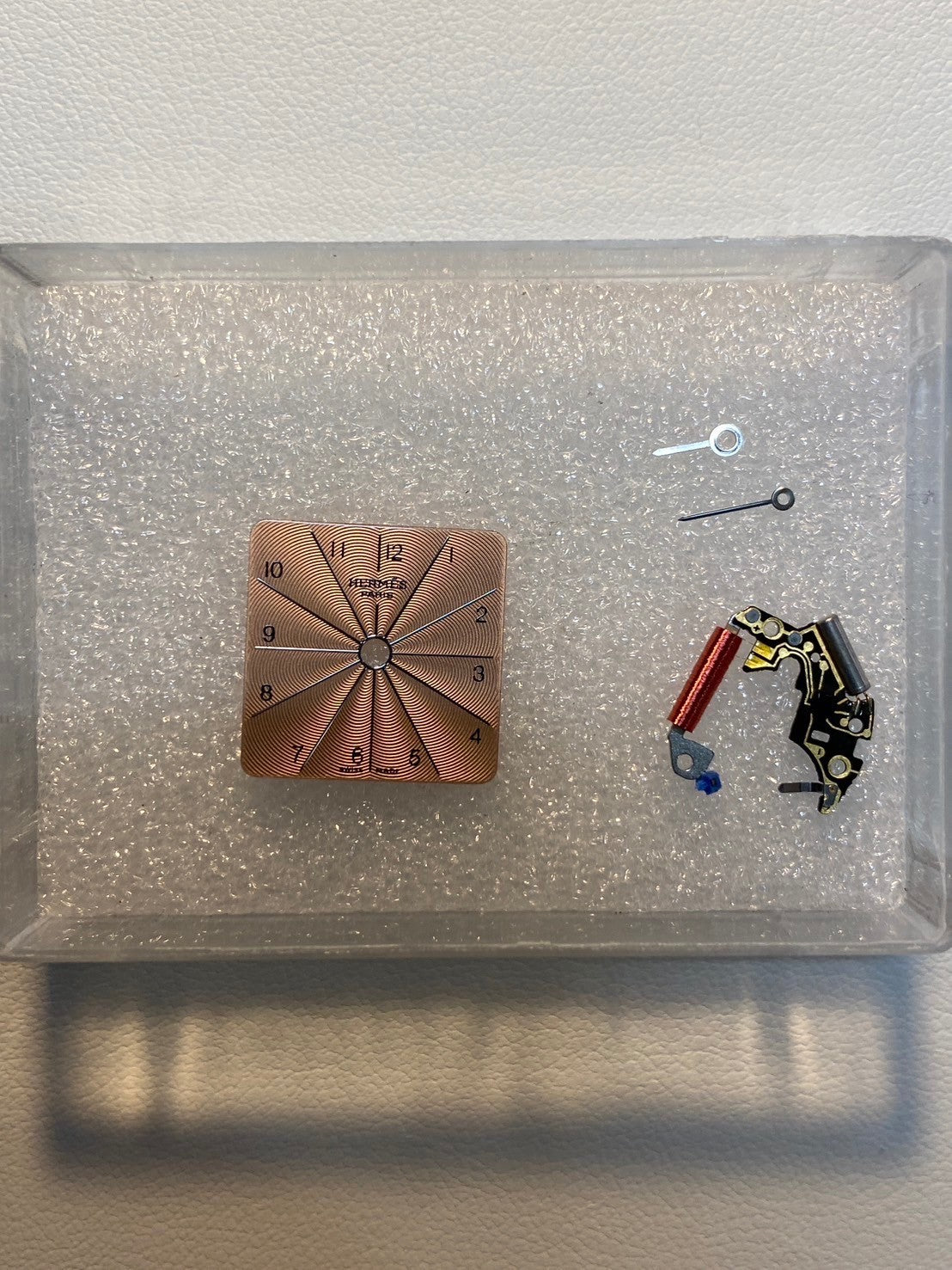 Hermes H Watch HH1.210 Quartz Cal.901.001 SS Orange Dial Box Overhauled