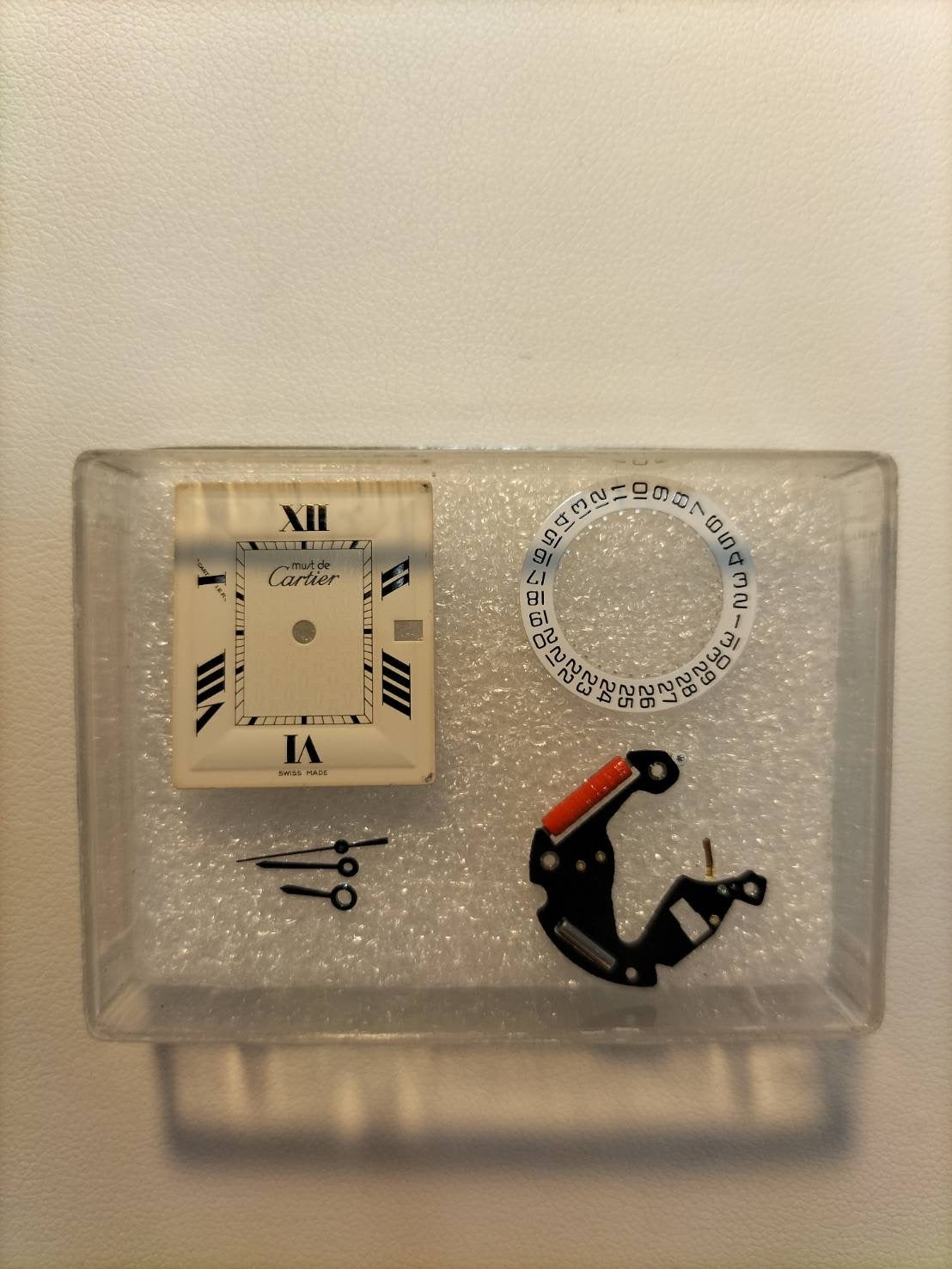 Cartier Must Tank GM (XL) W1013754 / 2413 Quartz Caliber 687 SV925 Leather Strap with Genuine D-Buckle (GP) Ivory Roman Dial Overhauled