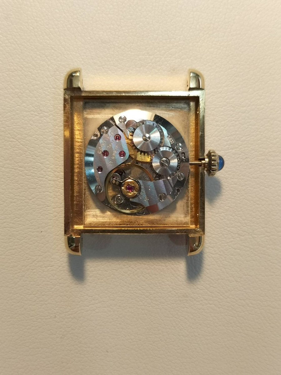 Cartier Must Tank LM Manual winding Cal.78-1 SV925 Leather Genuine buckle (GP) Ivory dial Overhauled