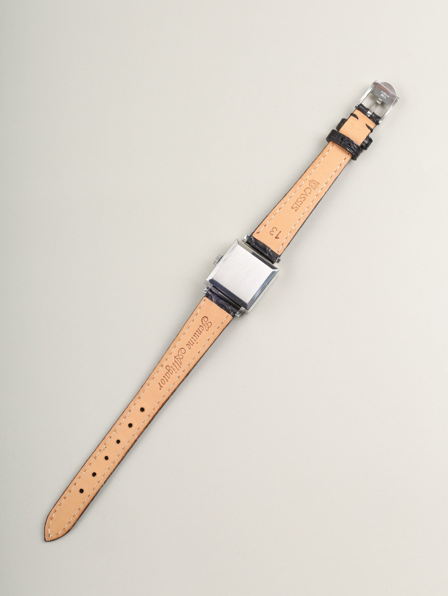 IWC オールドインター スクエア R2305 自動巻き Cal.44 SS 革 純正ピンバックル(SS)シルバー文字盤 オーバーホール済み アイダブリュシー