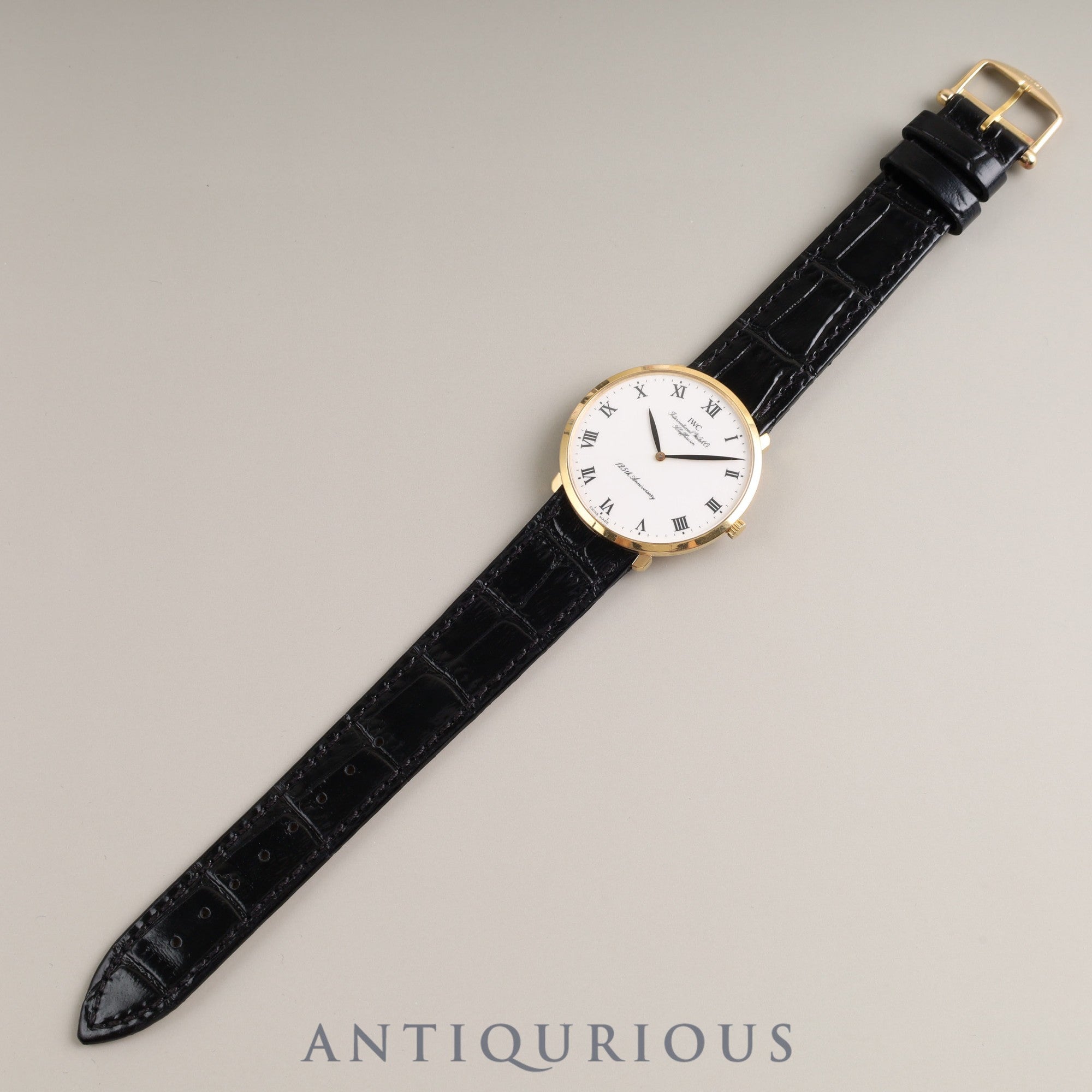 IWC Portofino 2411 125th Anniversary Model Manual Winding Cal.1852 750 Leather Genuine Buckle (750) White Dial 34.0mm Overhauled IWC