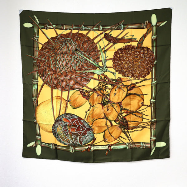 エルメス スカーフ カレ90 クレオルの楽園 SILK100%