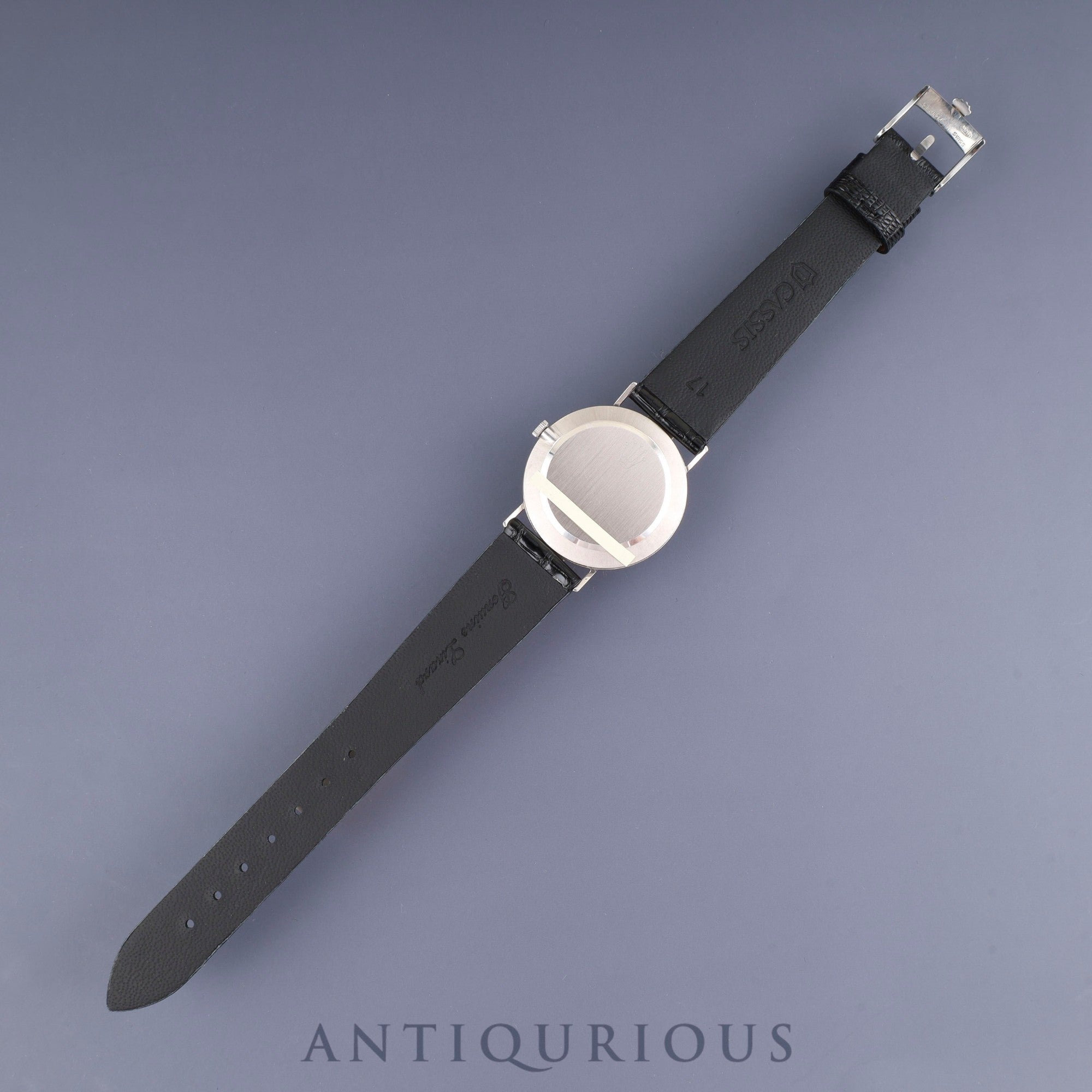 Rolex Cellini 3833, manual winding, Cal. 1600, 750 movement, leather, genuine stainless steel buckle, silver dial, no. 30 (1970), overhauled.