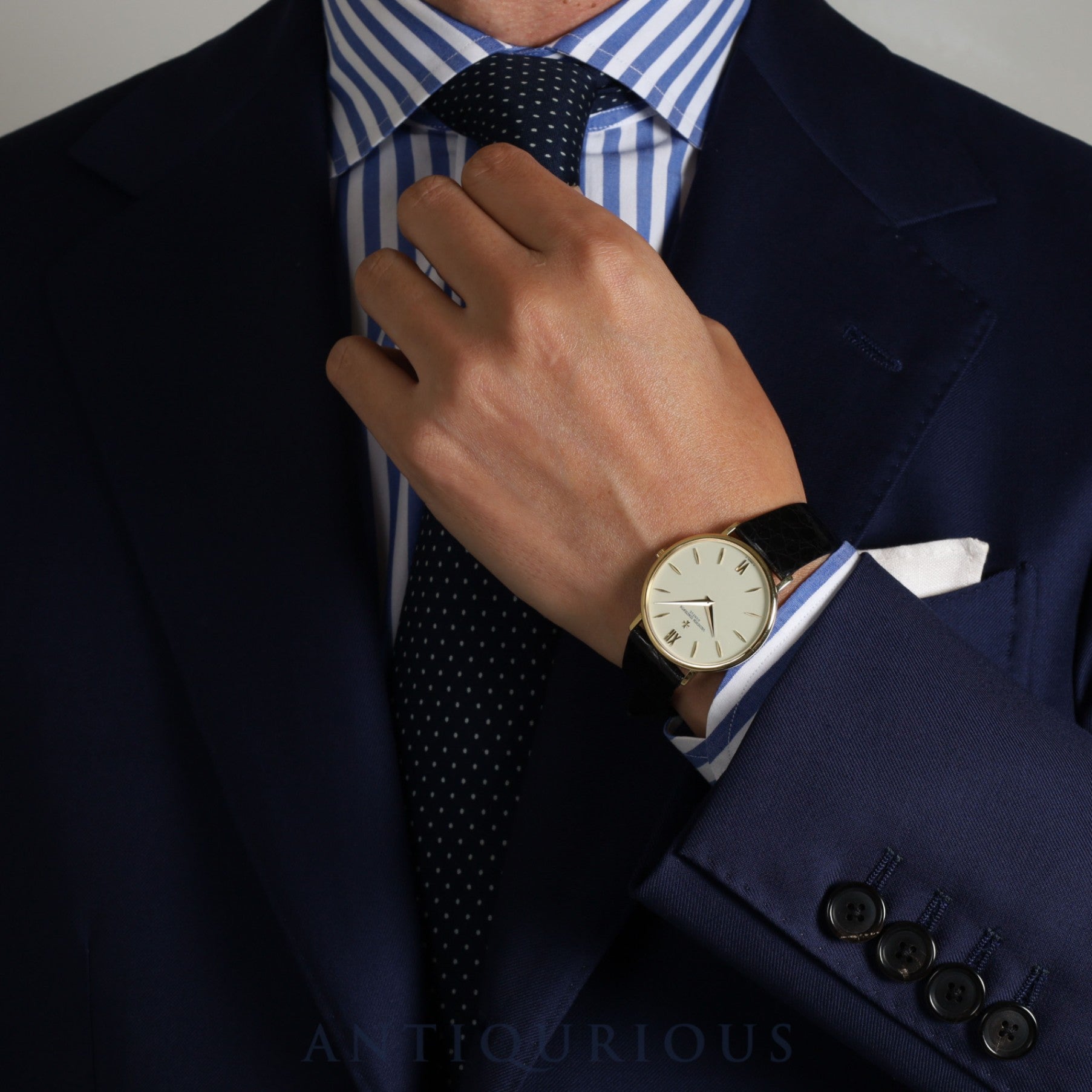 ヴァシュロン・コンスタンタン パトリモニー 33060 手巻き Cal.1003/1 750 革 純正尾錠(750)アイボリー文字盤 ケース裏彫りあり オーバーホール済み