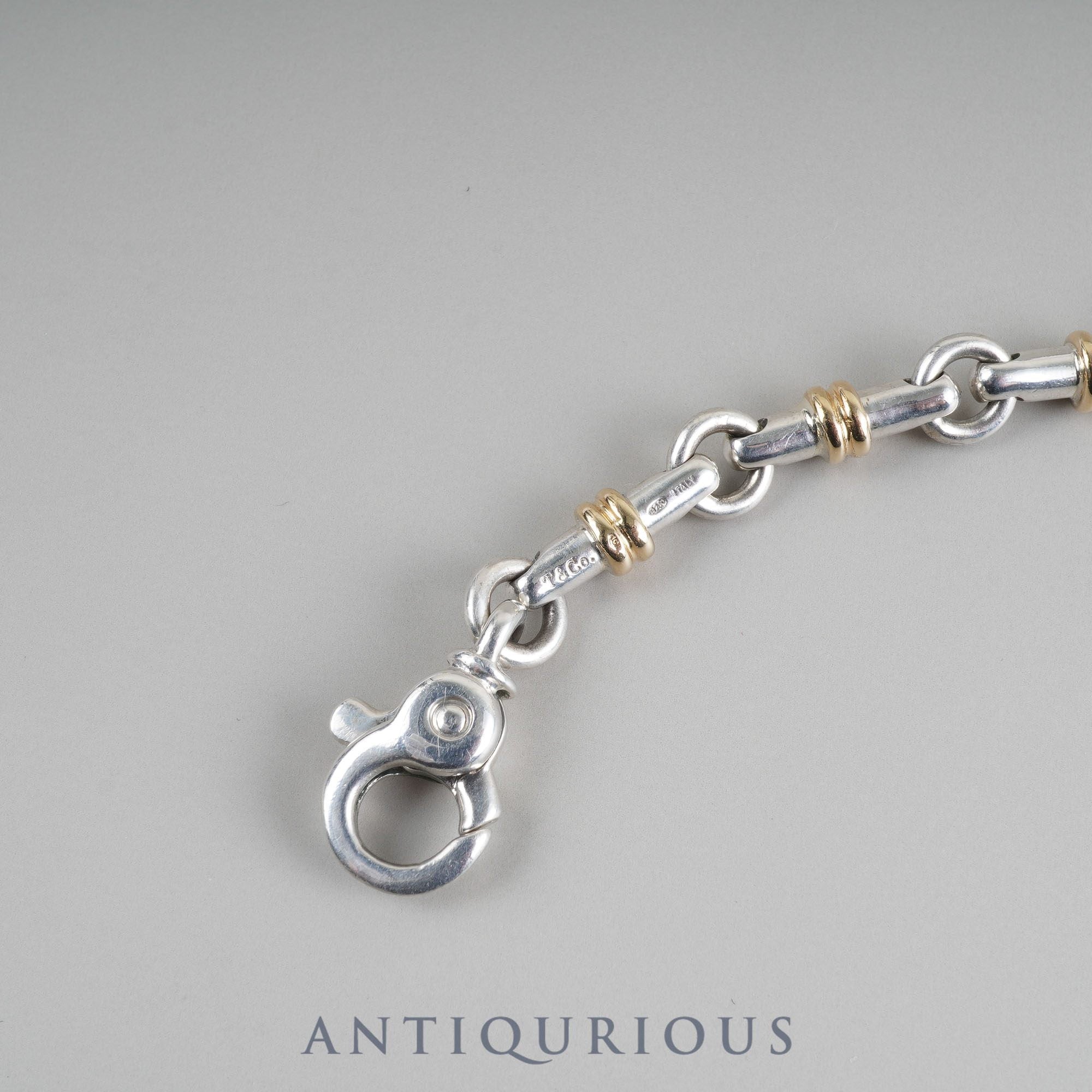 ティファニー ブレスレット ブライドルリンク サークル バー リンク SV925/750 箱 保存袋