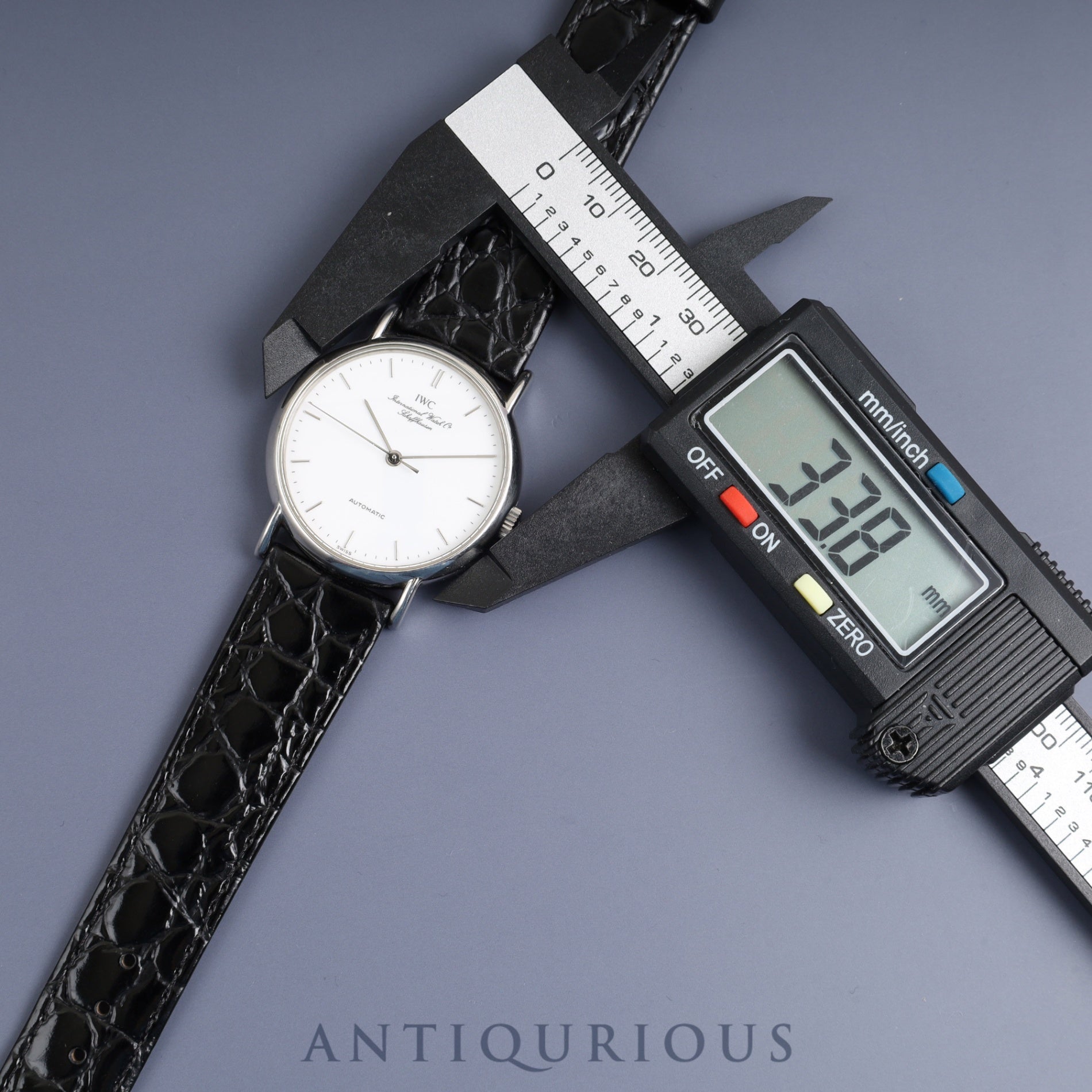 IWC Portofino IW351403 Automatic Caliber - Stainless Steel Leather Strap with Genuine Stainless Steel Buckle, White Dial, Overhauled