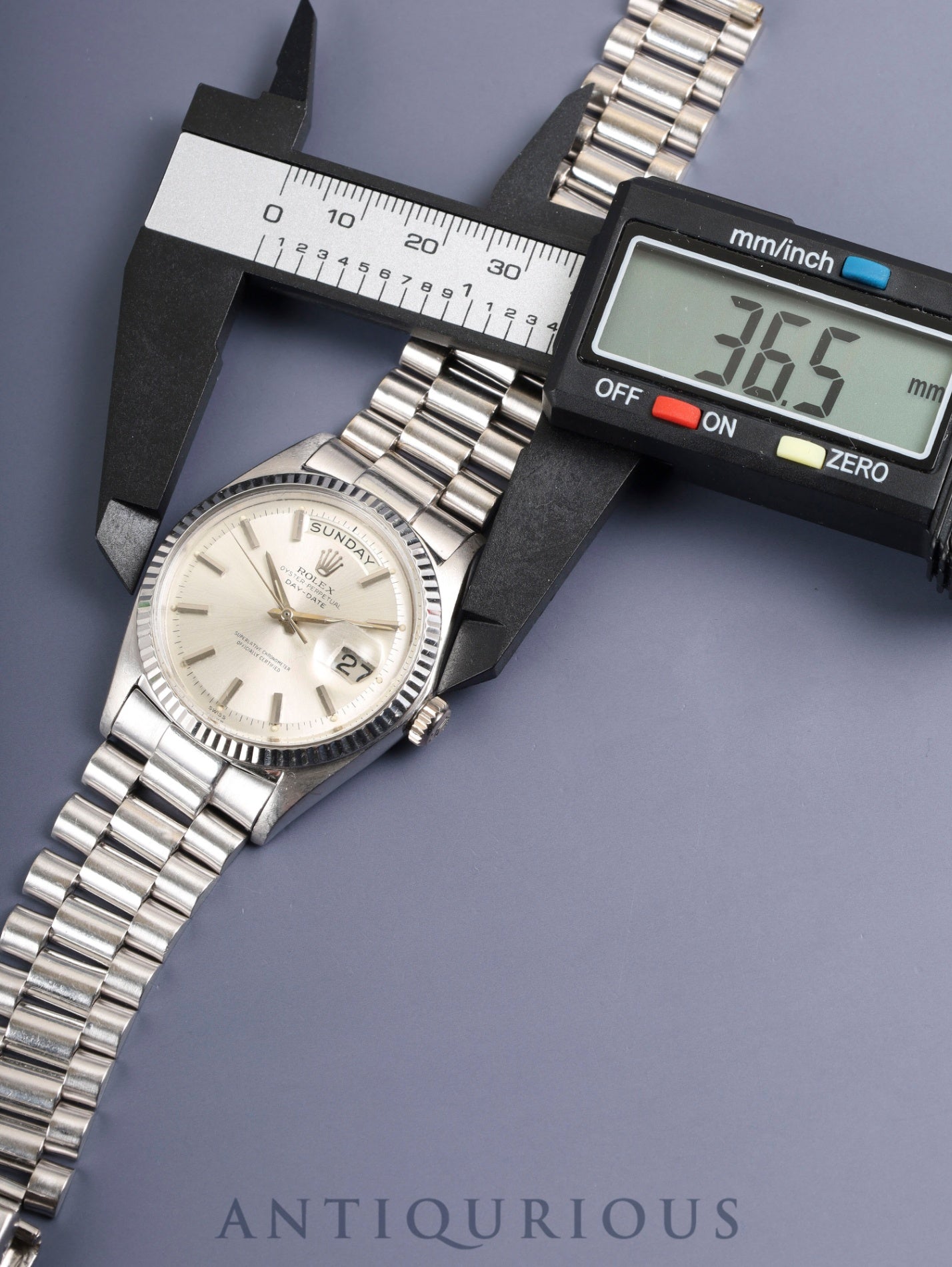 ロレックス デイデイト 1803/9 自動巻き Cal.1555 WG WG ジャパンブレス シルバー文字盤 93番台(1962-1963年)オーバーホール済み
