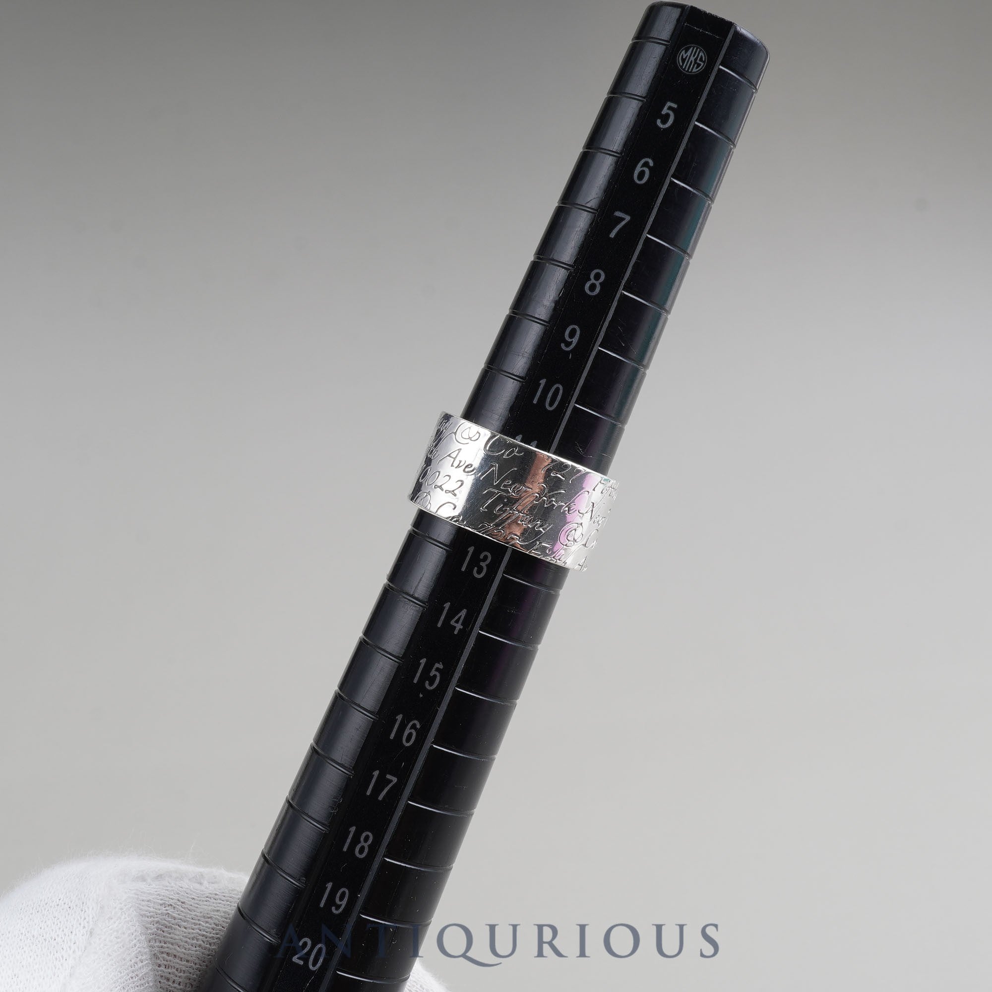 Tiffany Ring Notes Wide New York SV925 Box Dust Bag