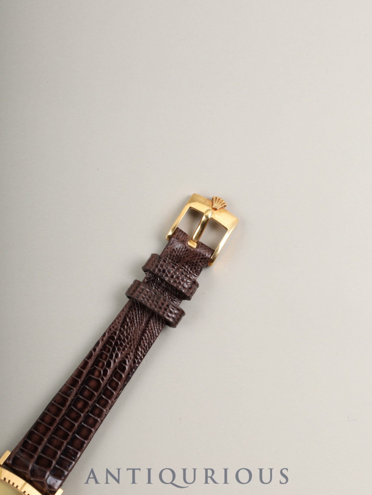 ロレックス チェリーニ 4082 手巻き Cal.1601 革 750YG 純正ピンバックル(GP)シャンパン文字盤 E番台(1990年~1991年)オーバーホール済み