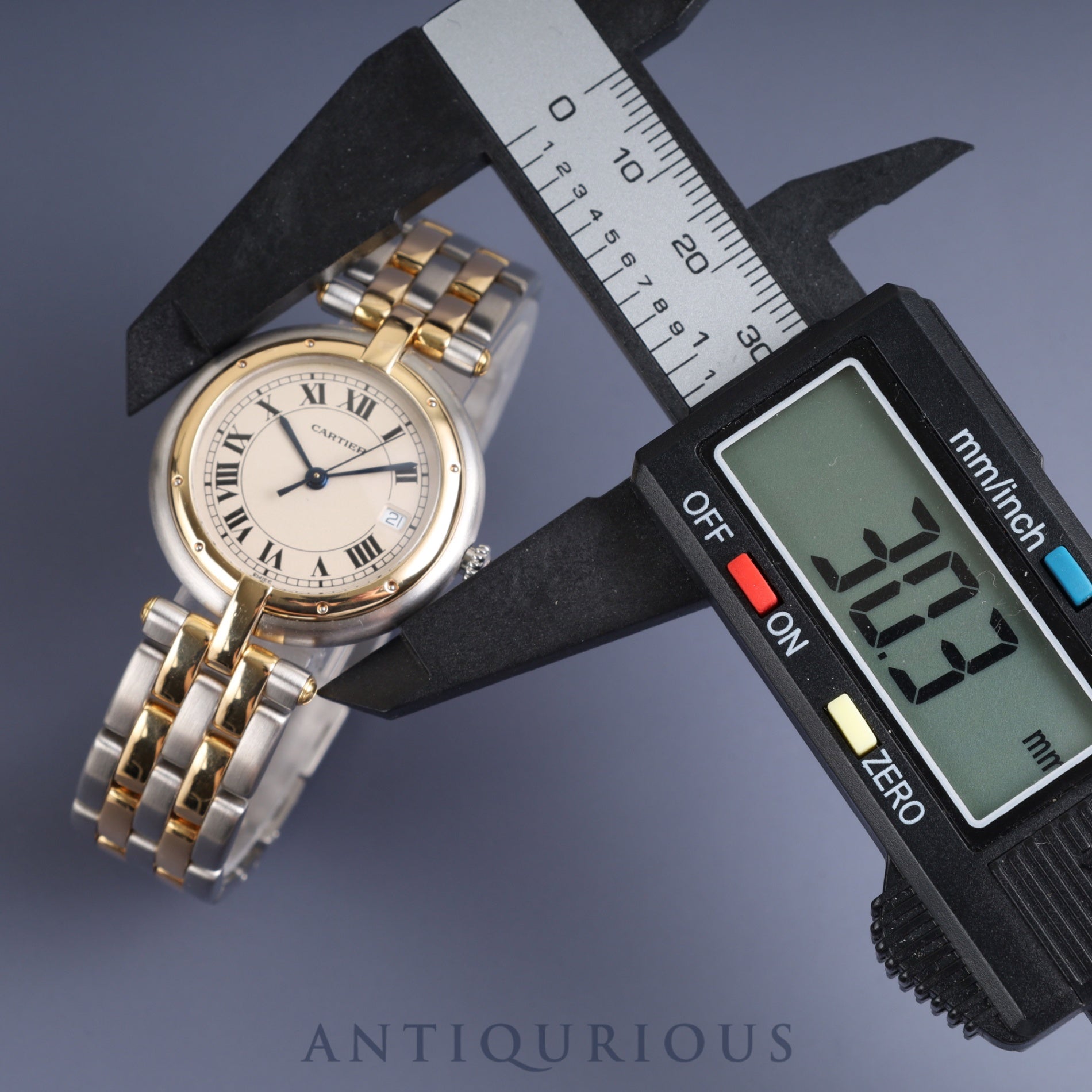 Cartier Panthere Vendome LM 83084242 / 183964 Quartz SS / YG White Roman dial Booklet Complete service (full maintenance) completed at Cartier boutique