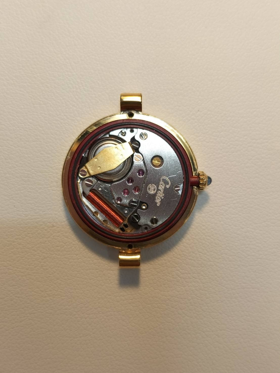 Cartier Must Vendome VLC SM Quartz Cal.91 SV925 Genuine leather strap Genuine buckle (GP) Front Trinity dial Warranty card (2003) Overhauled