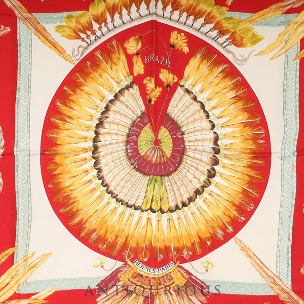 エルメス スカーフ カレ90 ブラジル SILK100%