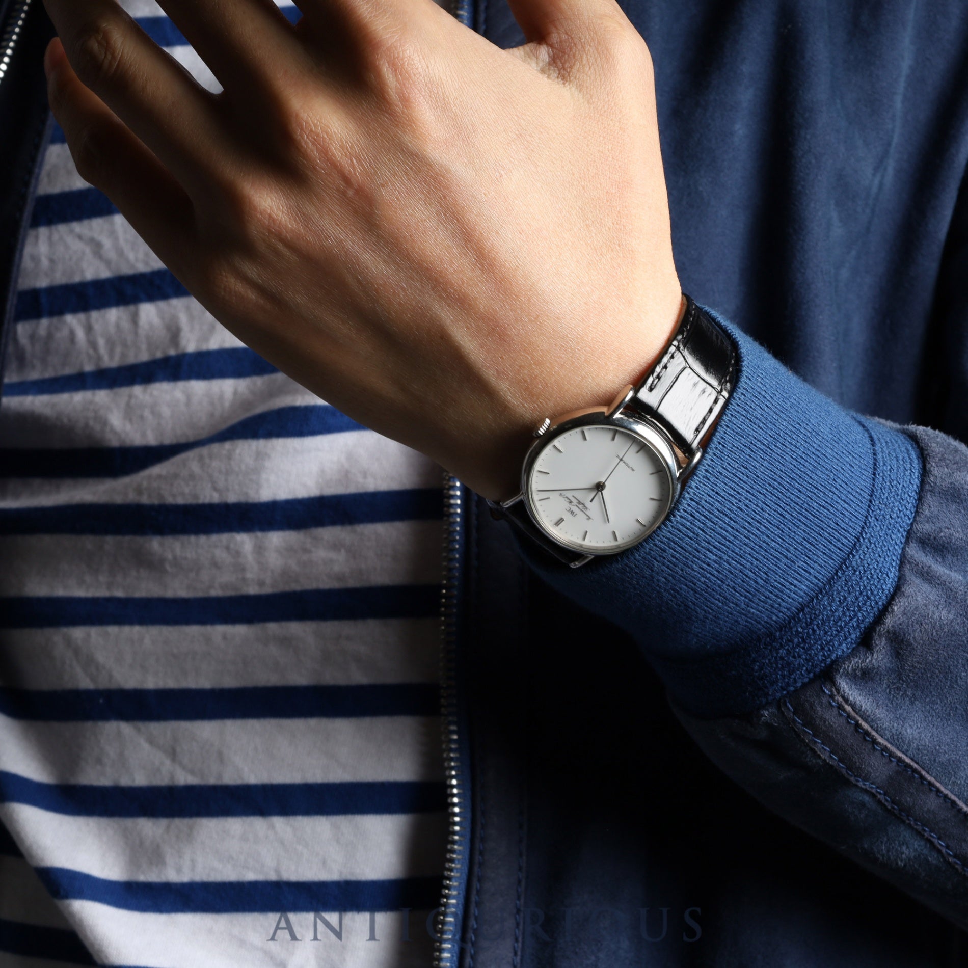 アイダブリュシー ポートフィノ 3513 1 自動巻き Cal.37521 SS 革 純正尾錠(SS) ホワイト文字盤 オーバーホール済み IWC