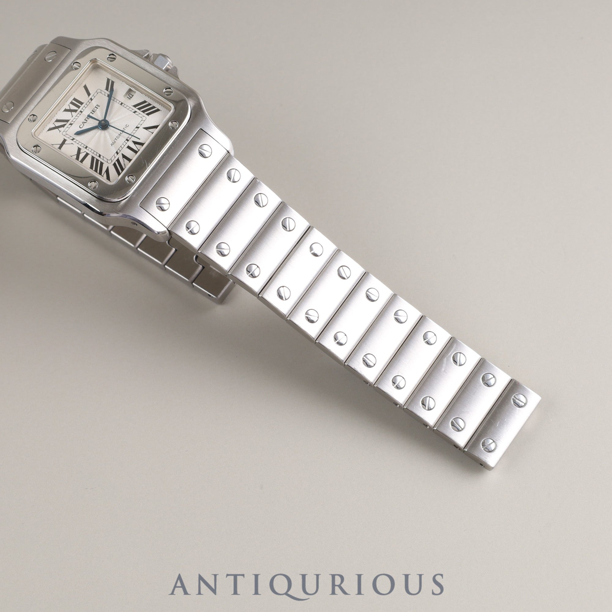 Cartier Santos Galbee LM 2319 Automatic SS SS Silver Guilloche Dial