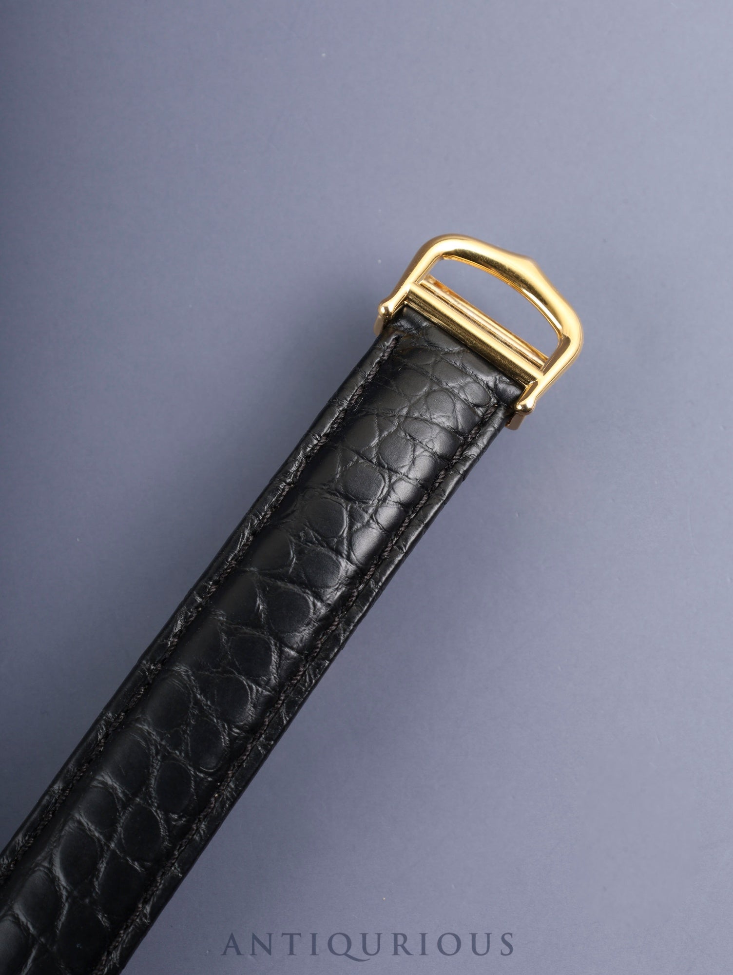 カルティエ マストタンク LM 590005 クォーツ SV925 革 純正Dバックル(GP) ブラック飛びローマン文字盤(SWISS MADE表記) カルティエブティックにてコンプリートサービス済み