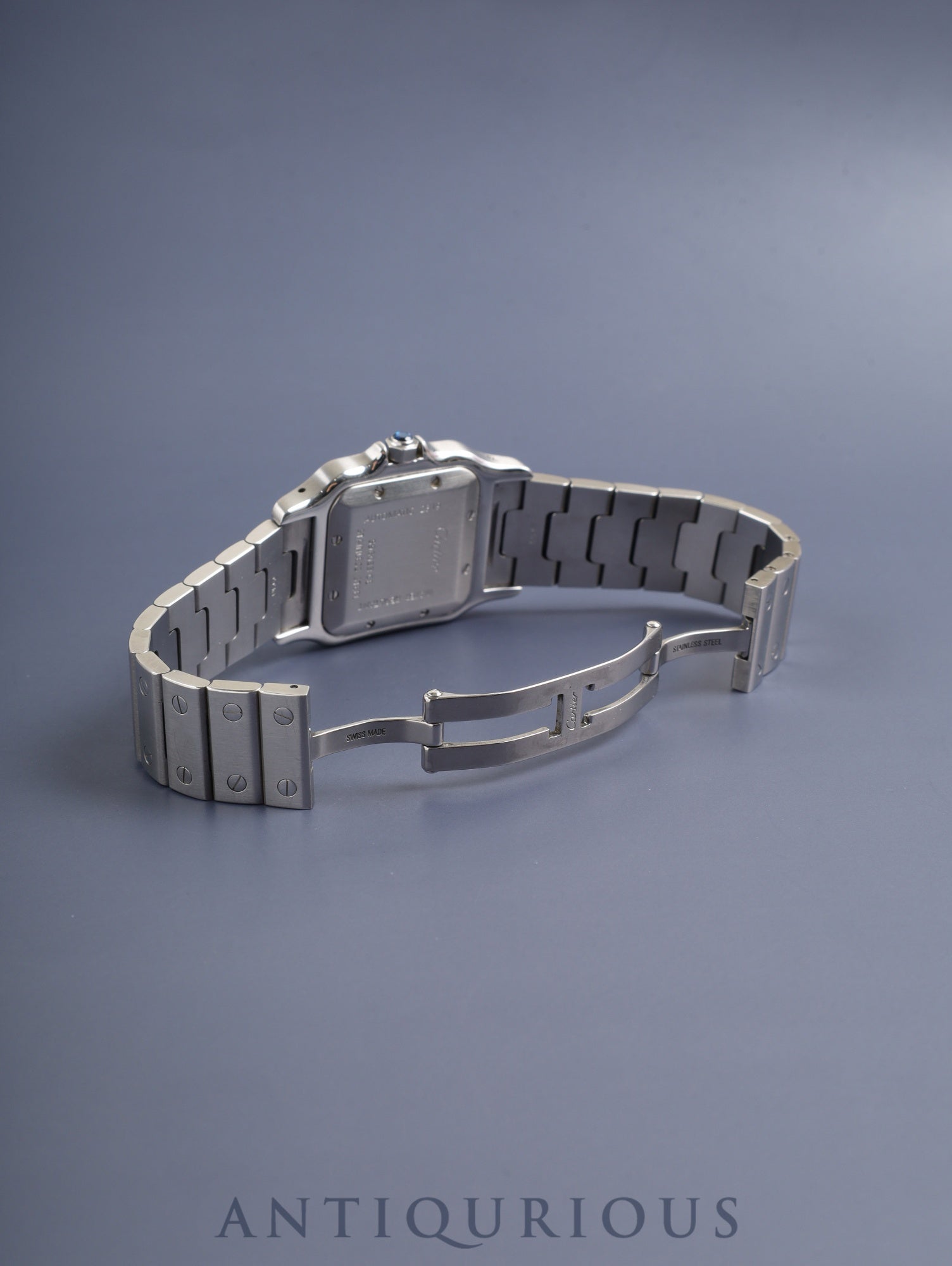 カルティエ サントス ガルベ LM W20055D6 / 2319 自動巻き Cal.120 SS SS シルバーギョーシェ文字盤 オーバーホール済み